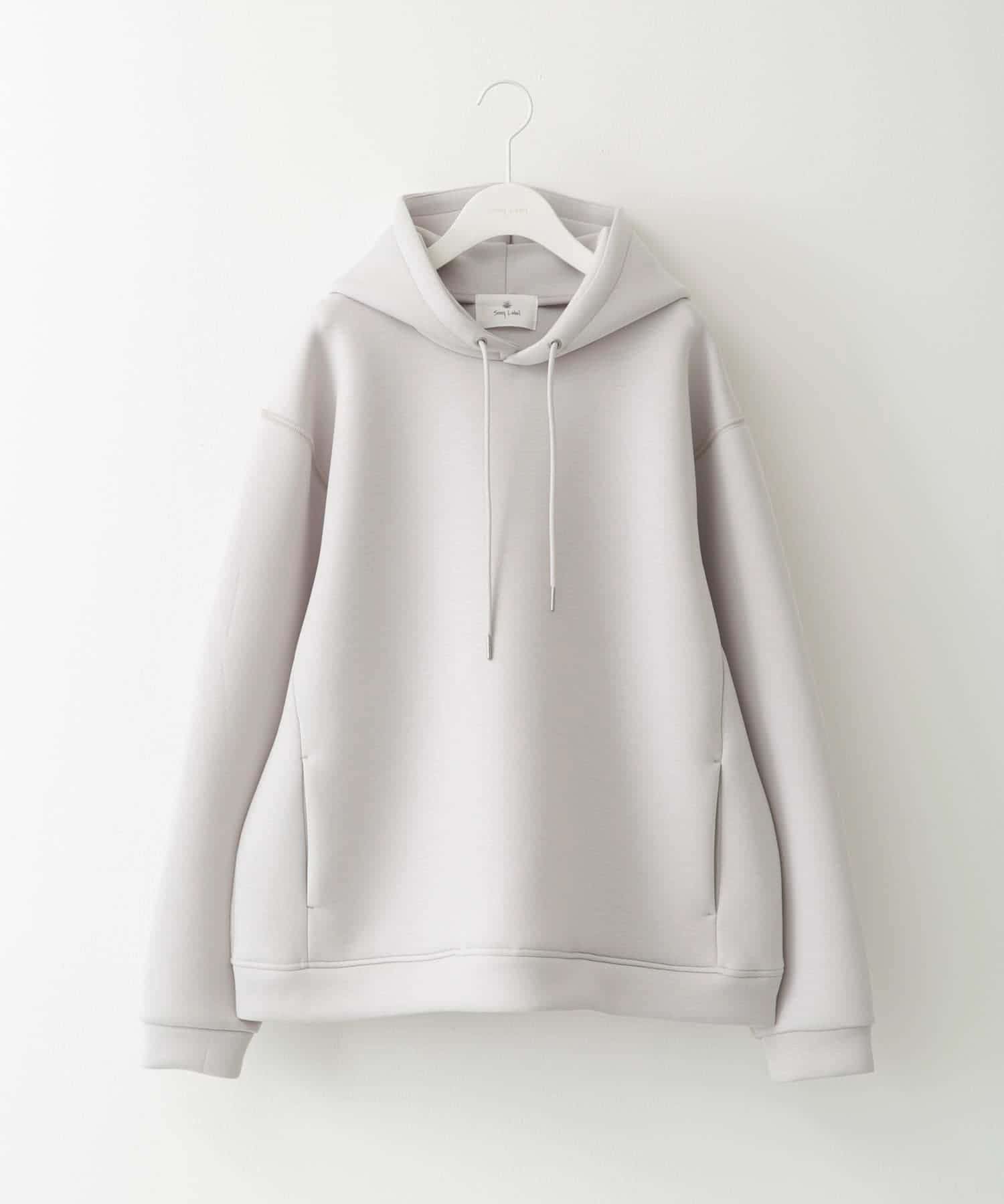 ダンボールニットプルオーバーパーカー アイスグレー M