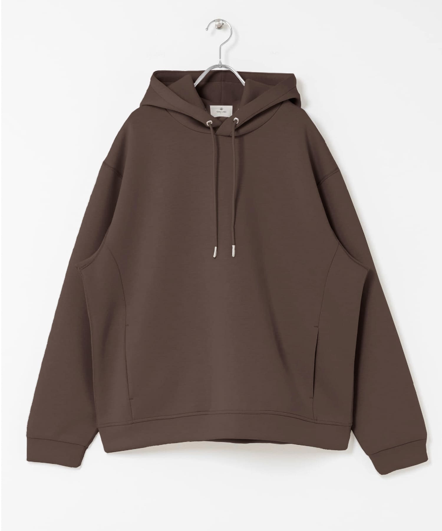 ダンボールニットプルオーバーパーカー ブラウン M