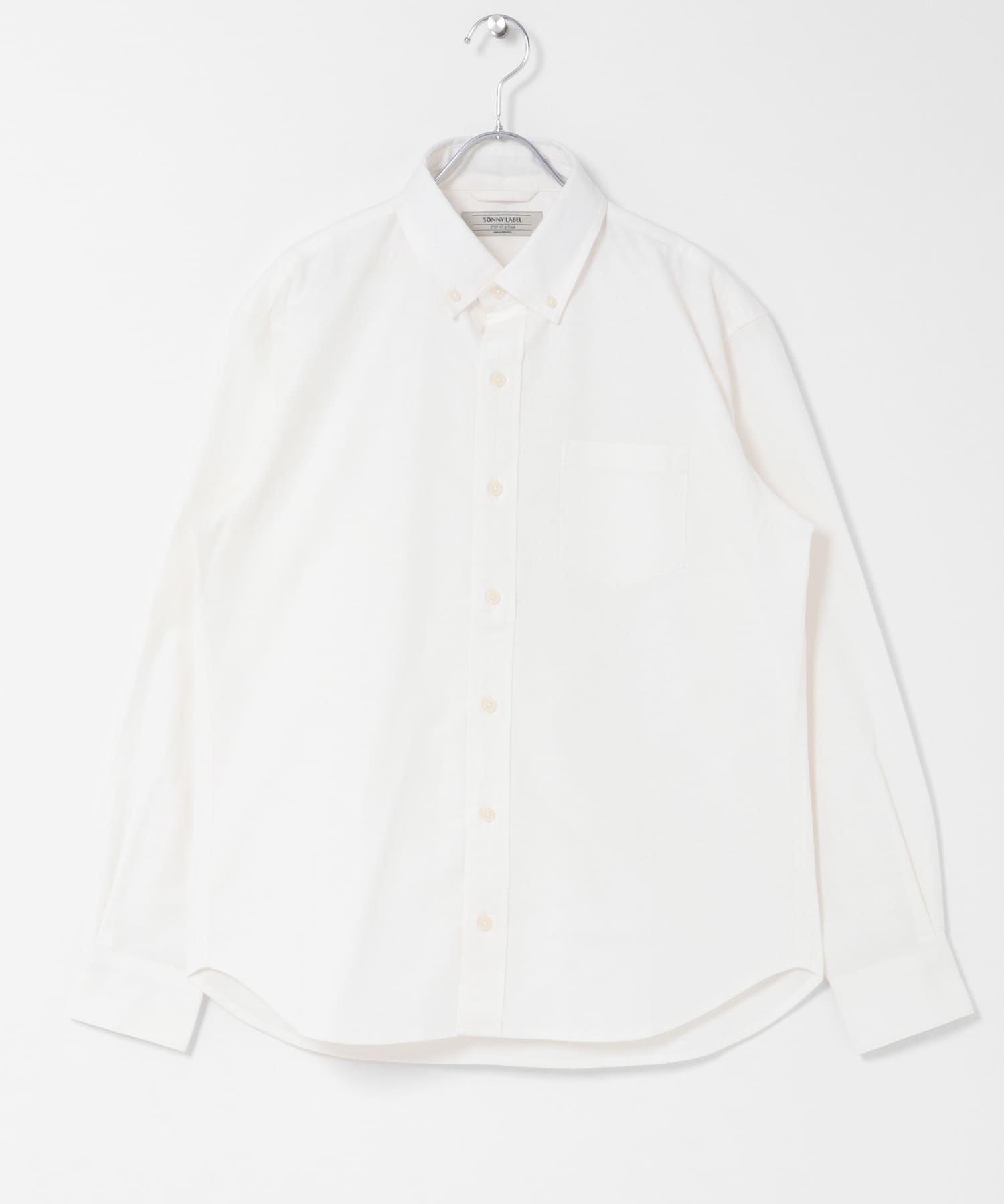 抗菌オックスボタンダウン長袖シャツ ホワイト S