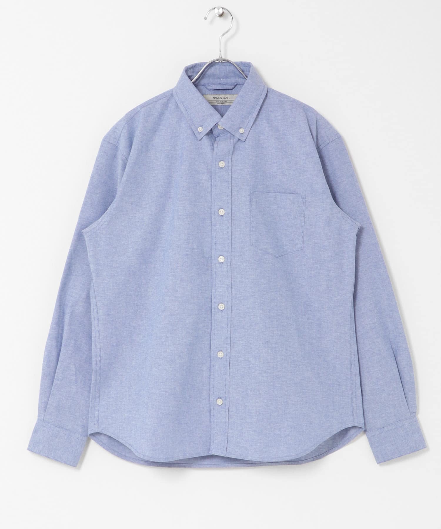 抗菌オックスボタンダウン長袖シャツ サックス S