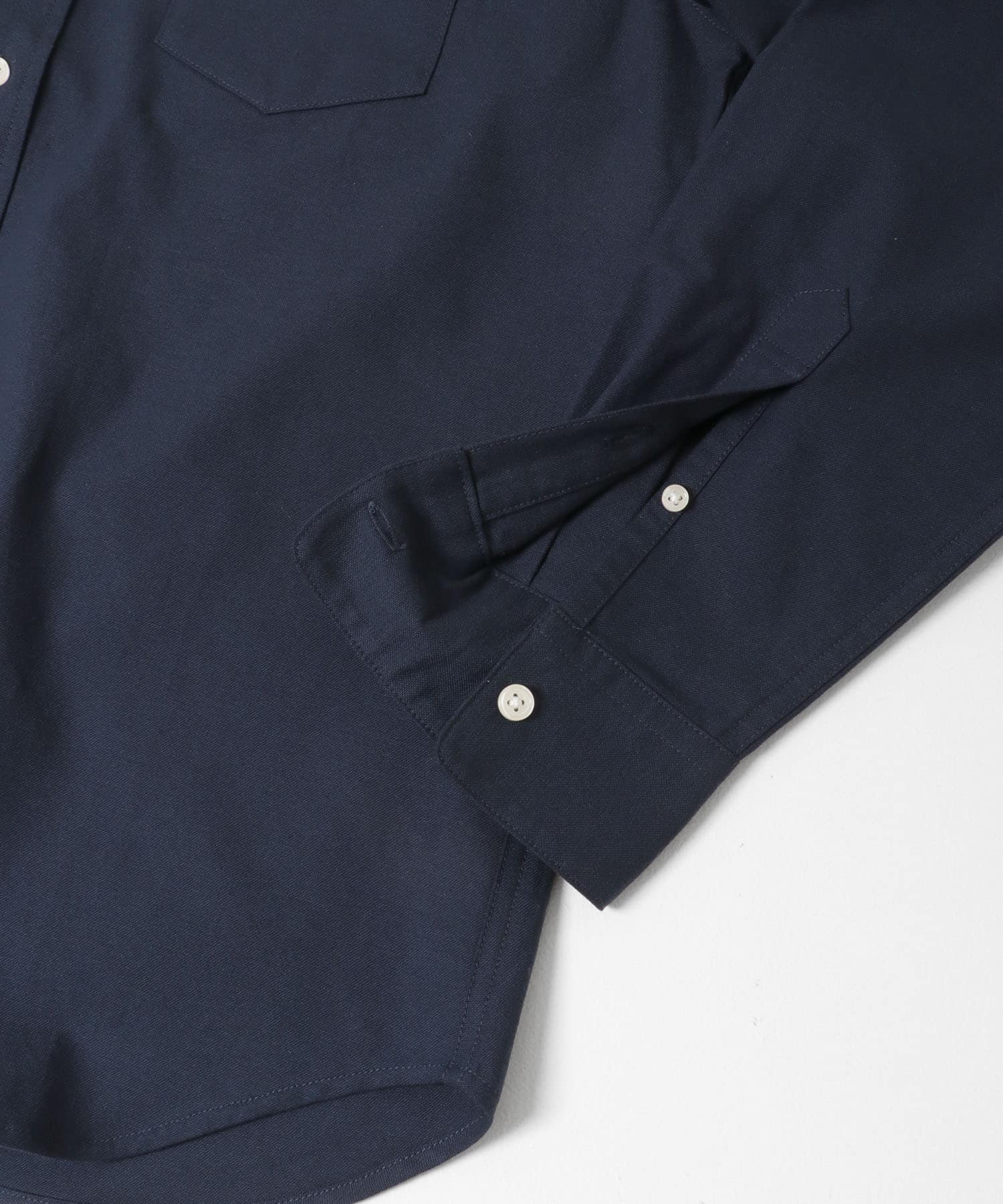 抗菌オックスボタンダウン長袖シャツ ネイビー S