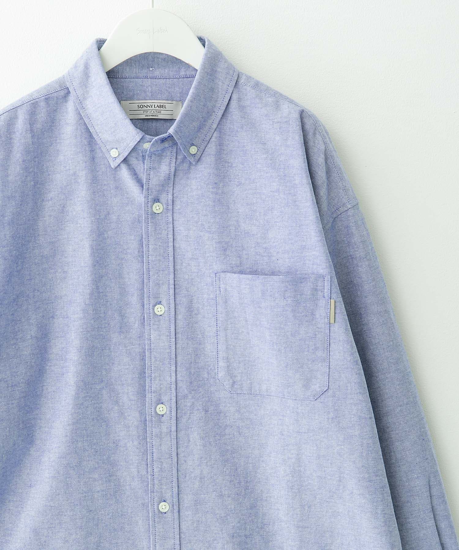 抗菌オックスボタンダウンオーバーシャツ サックス XL