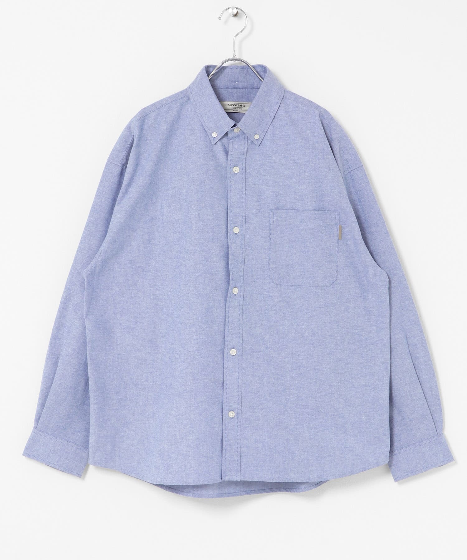 抗菌オックスボタンダウンオーバーシャツ サックス M