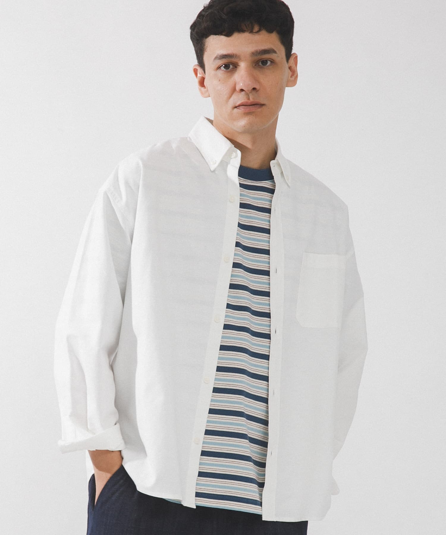 抗菌オックスボタンダウンオーバーシャツ