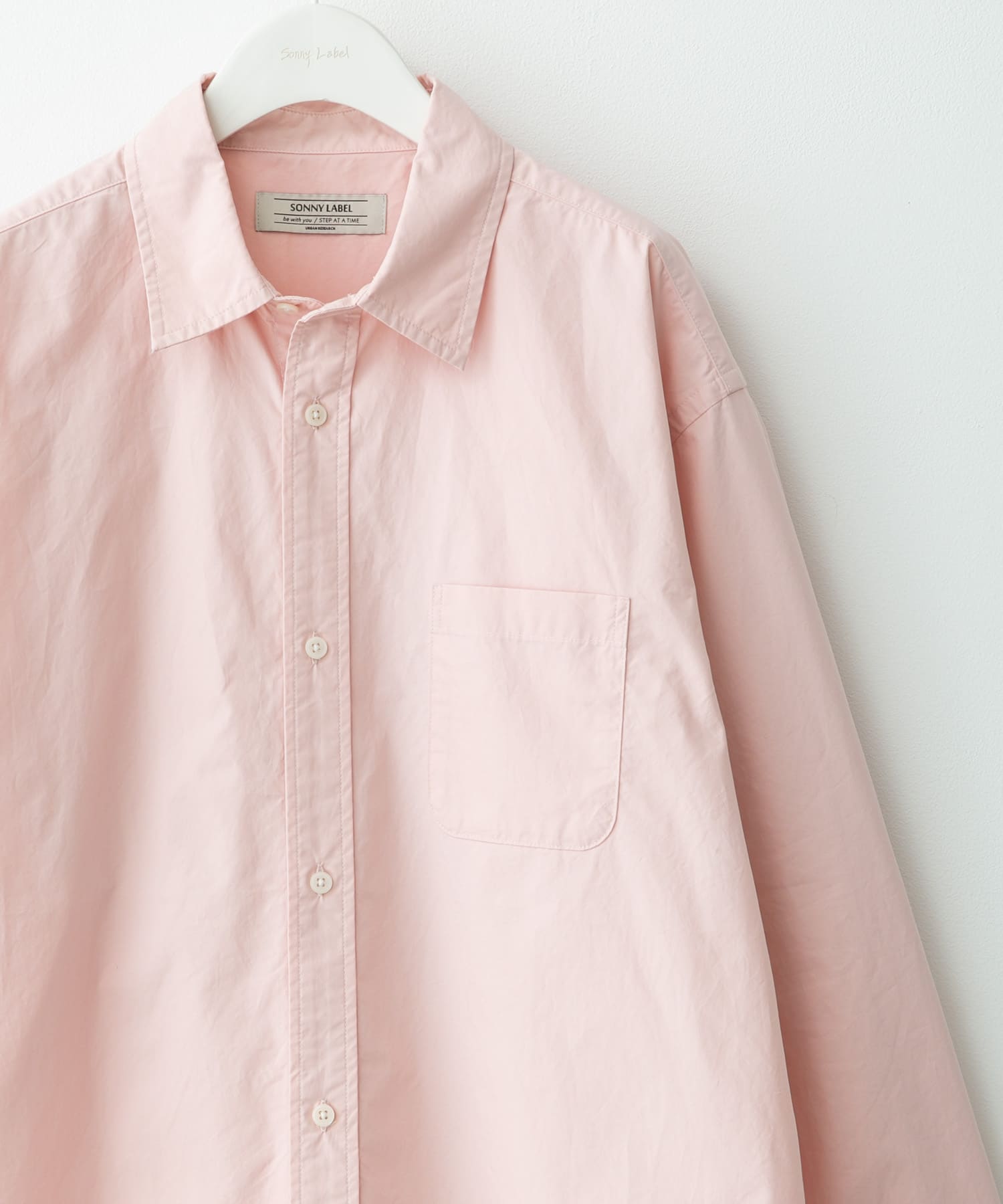 高密度タイプライターレギュラーシャツ ピンク M