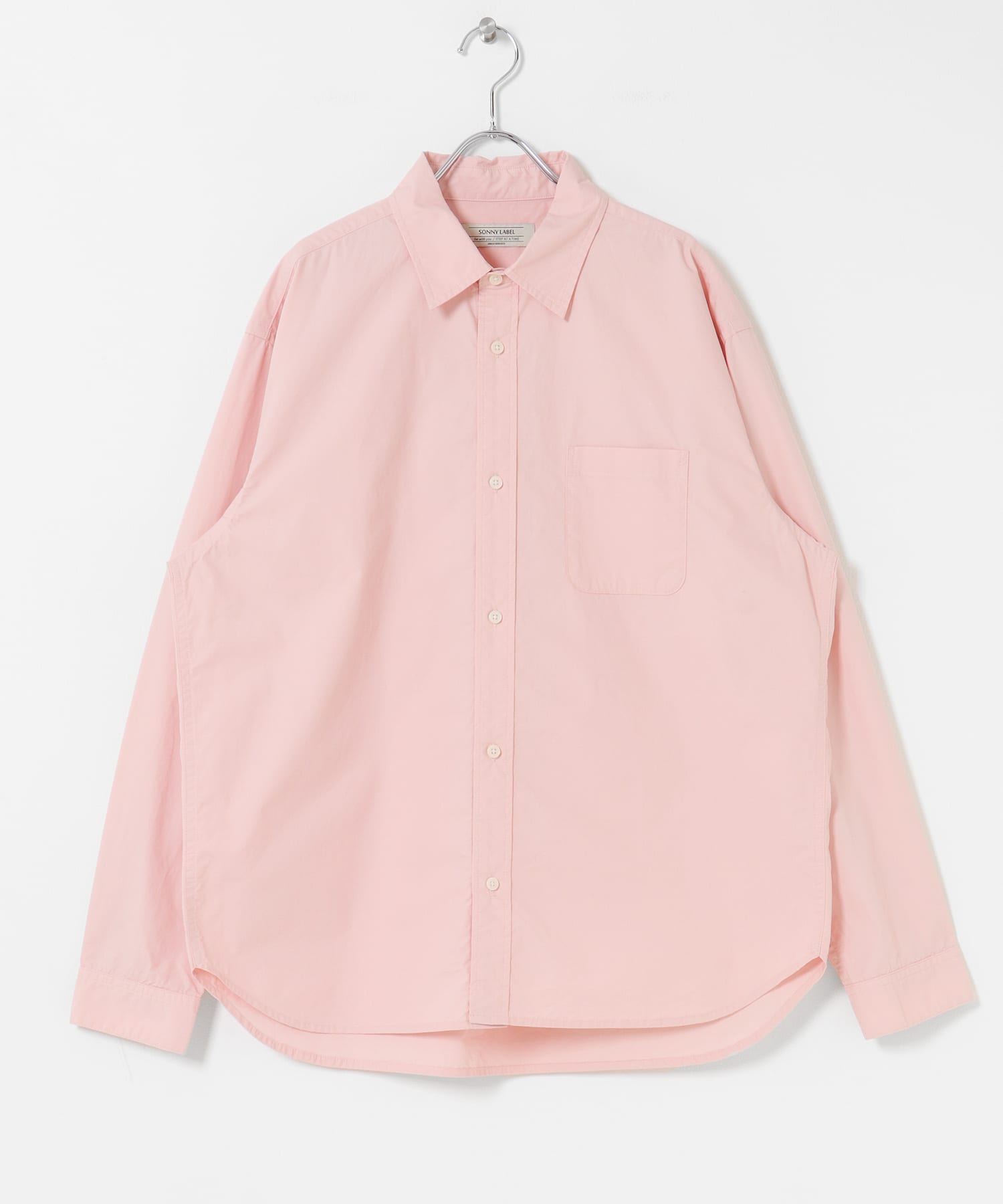 高密度タイプライターレギュラーシャツ ピンク M