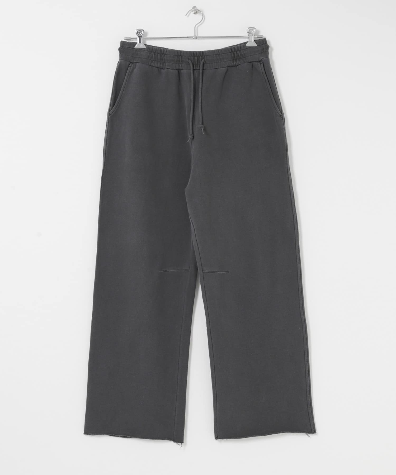 スウェットワイドイージーパンツ チャコール M