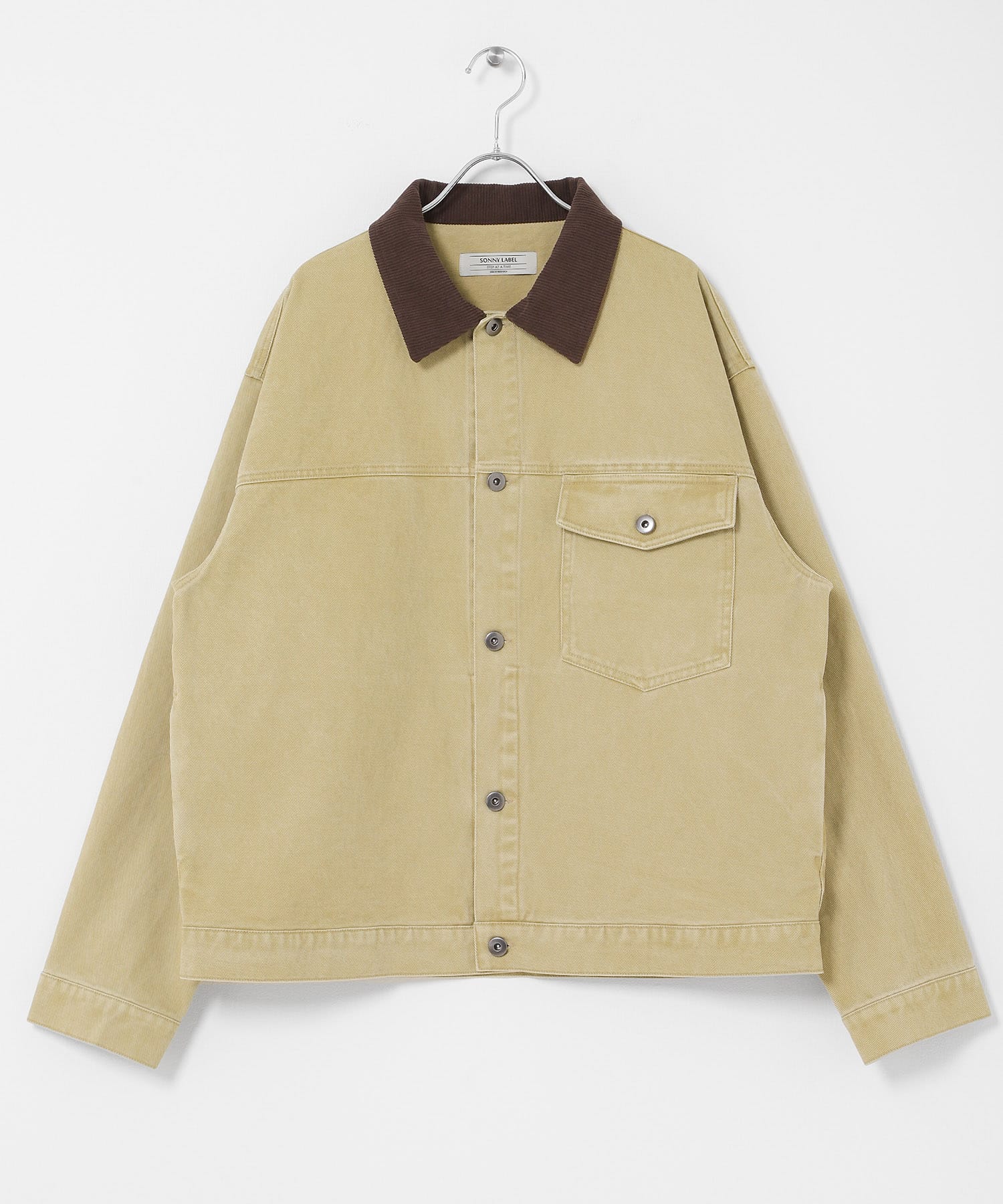 ウォッシュドツイル襟切替ジャケット(M ベージュ): アウター｜URBAN