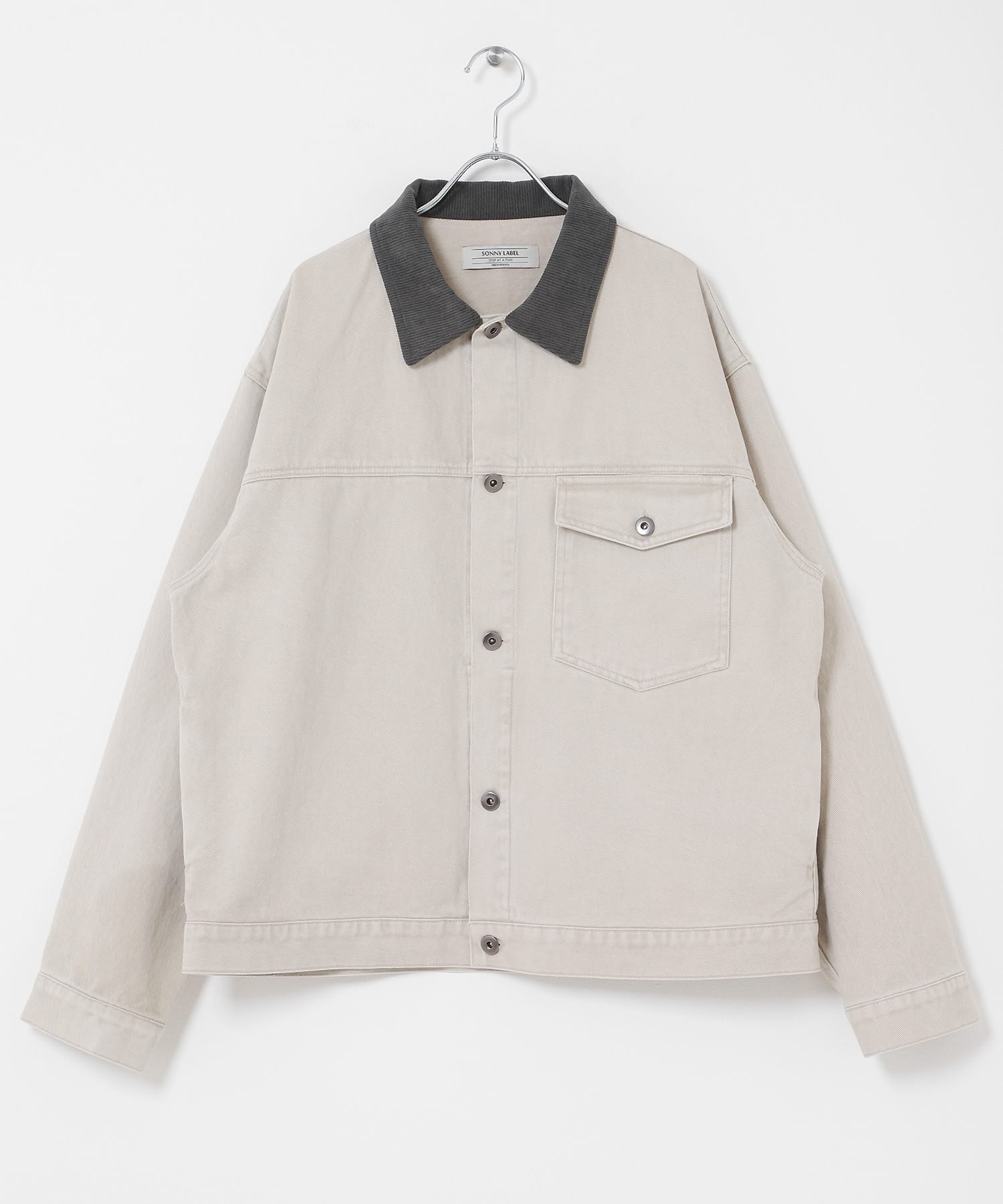 ウォッシュドツイル襟切替ジャケット(M アイボリー): アウター｜URBAN