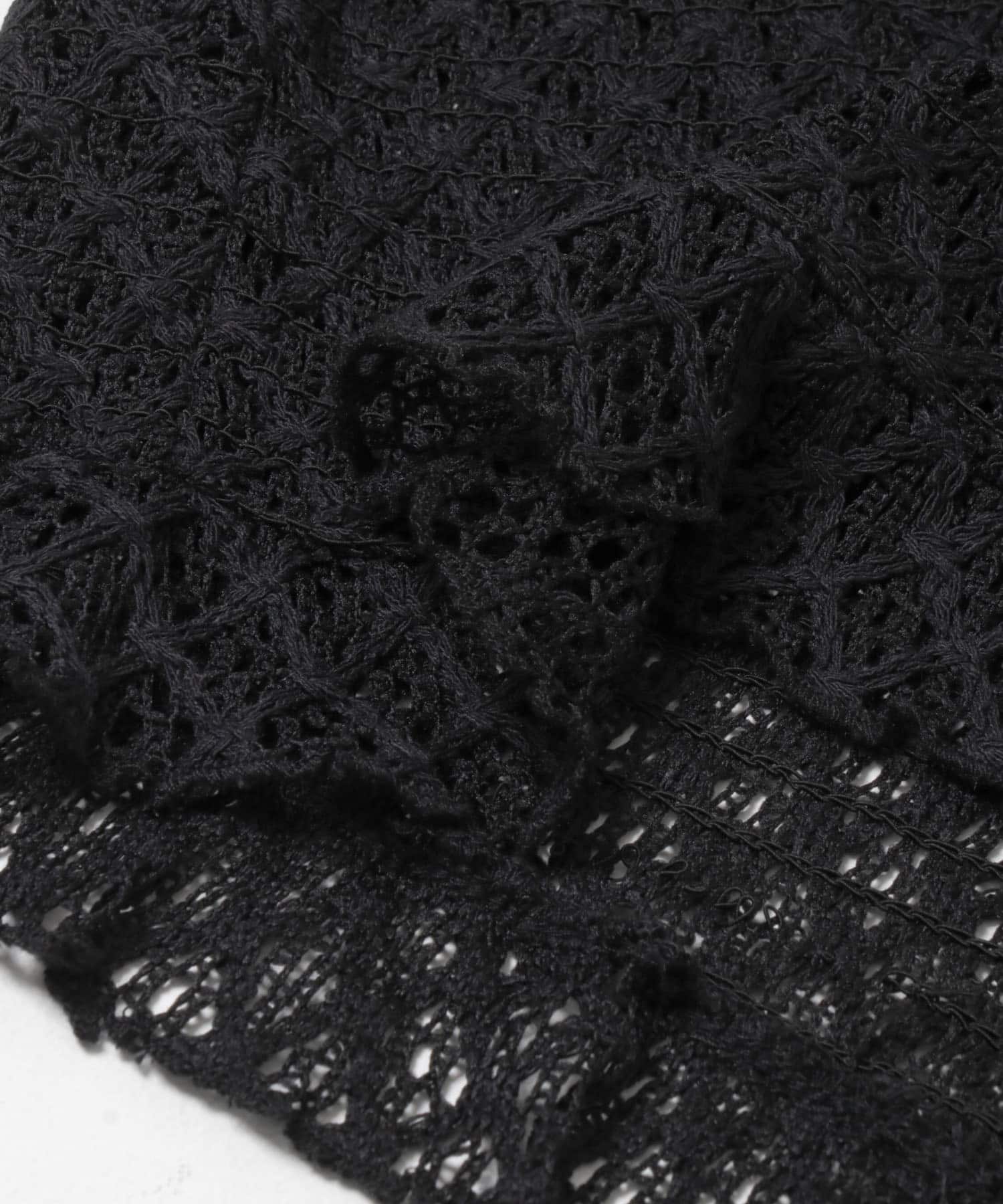 レースシャーリングフリルカットソー ブラック Free