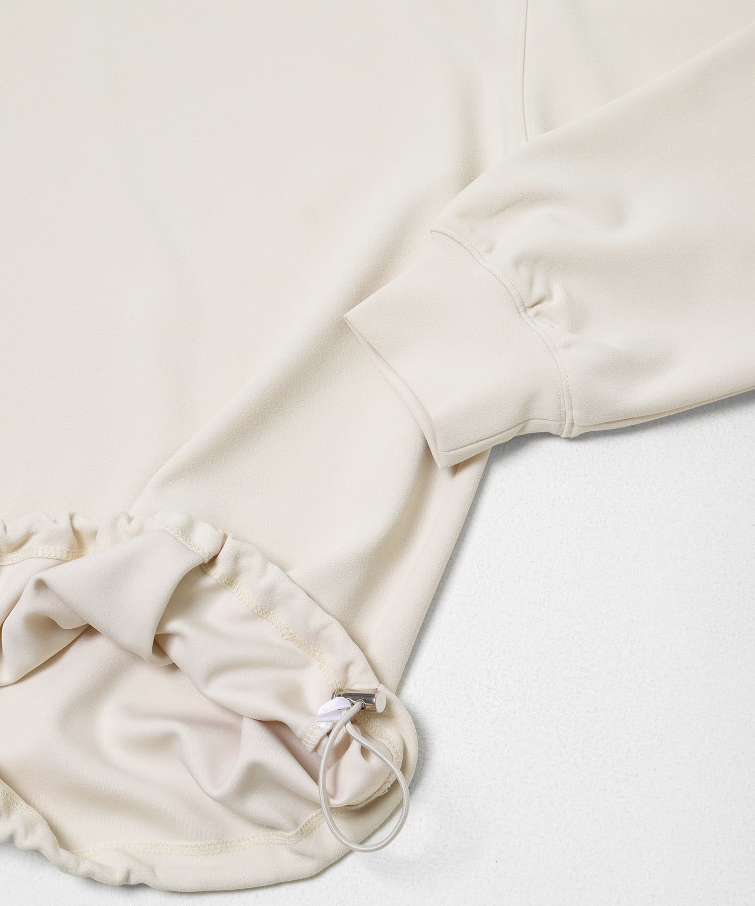 カットジョーゼットドロストプルオーバー グレージュ Free