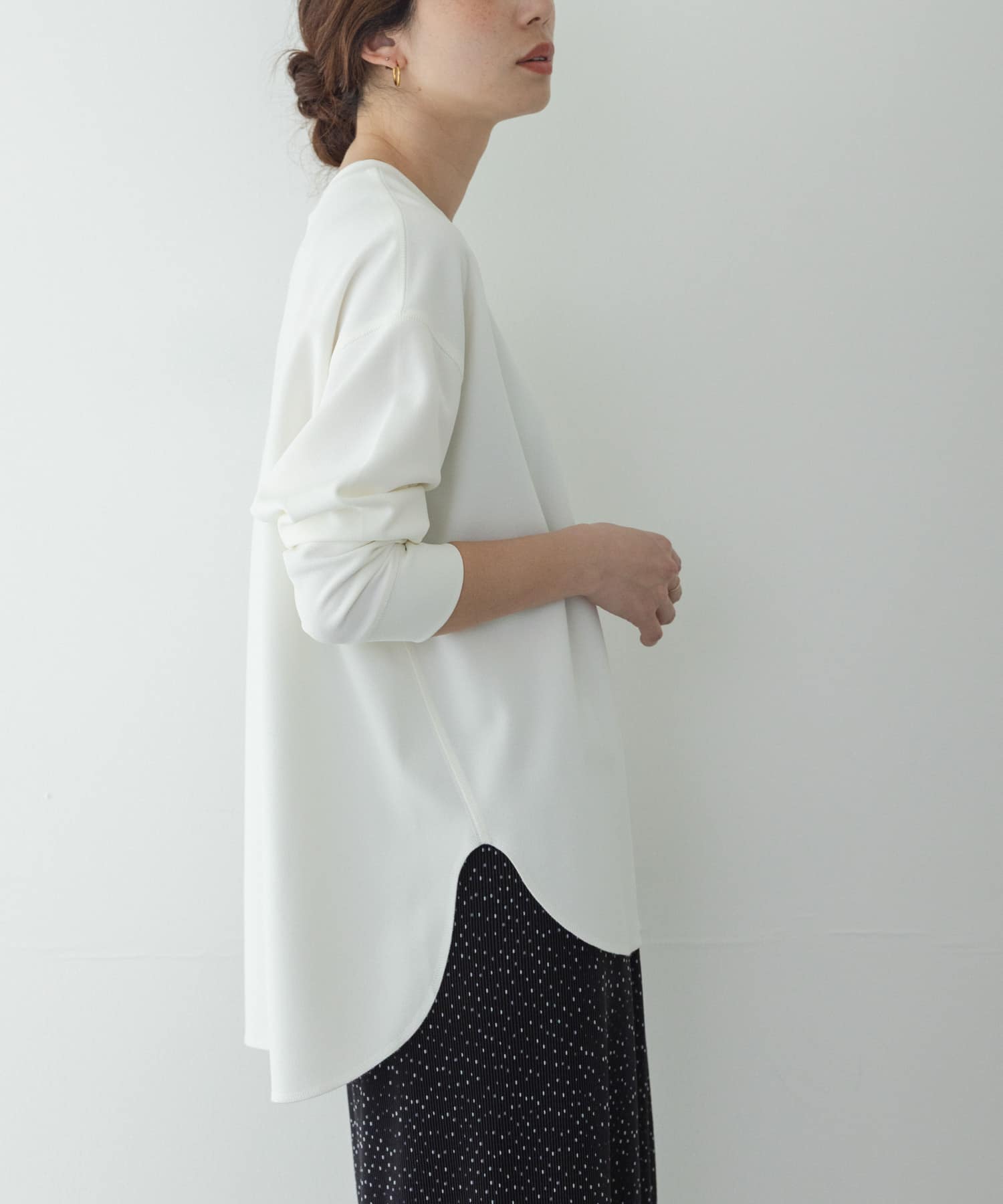 カットジョーゼットプルオーバー