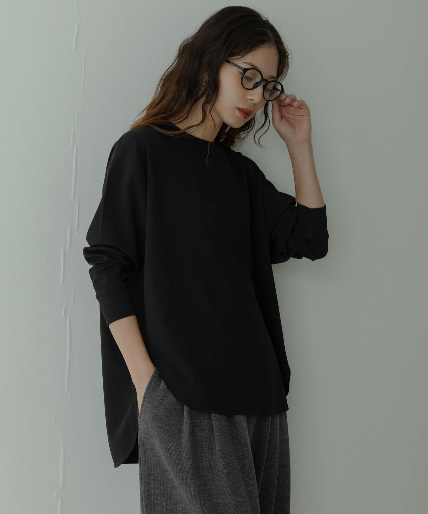 カットジョーゼットプルオーバー