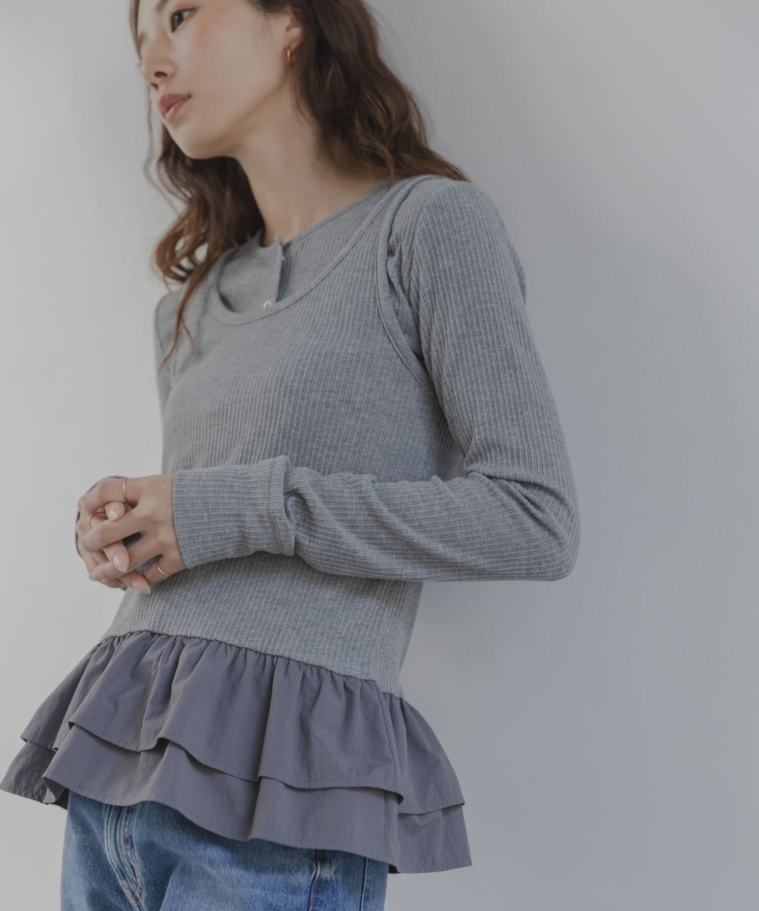 『WEB限定』裾フリルカットアンサンブル