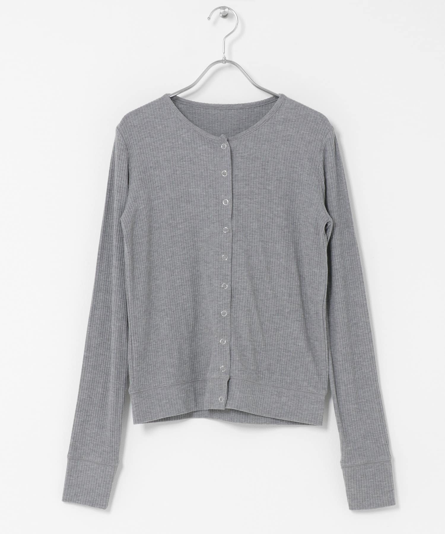 『WEB限定』裾フリルカットアンサンブル グレー Free