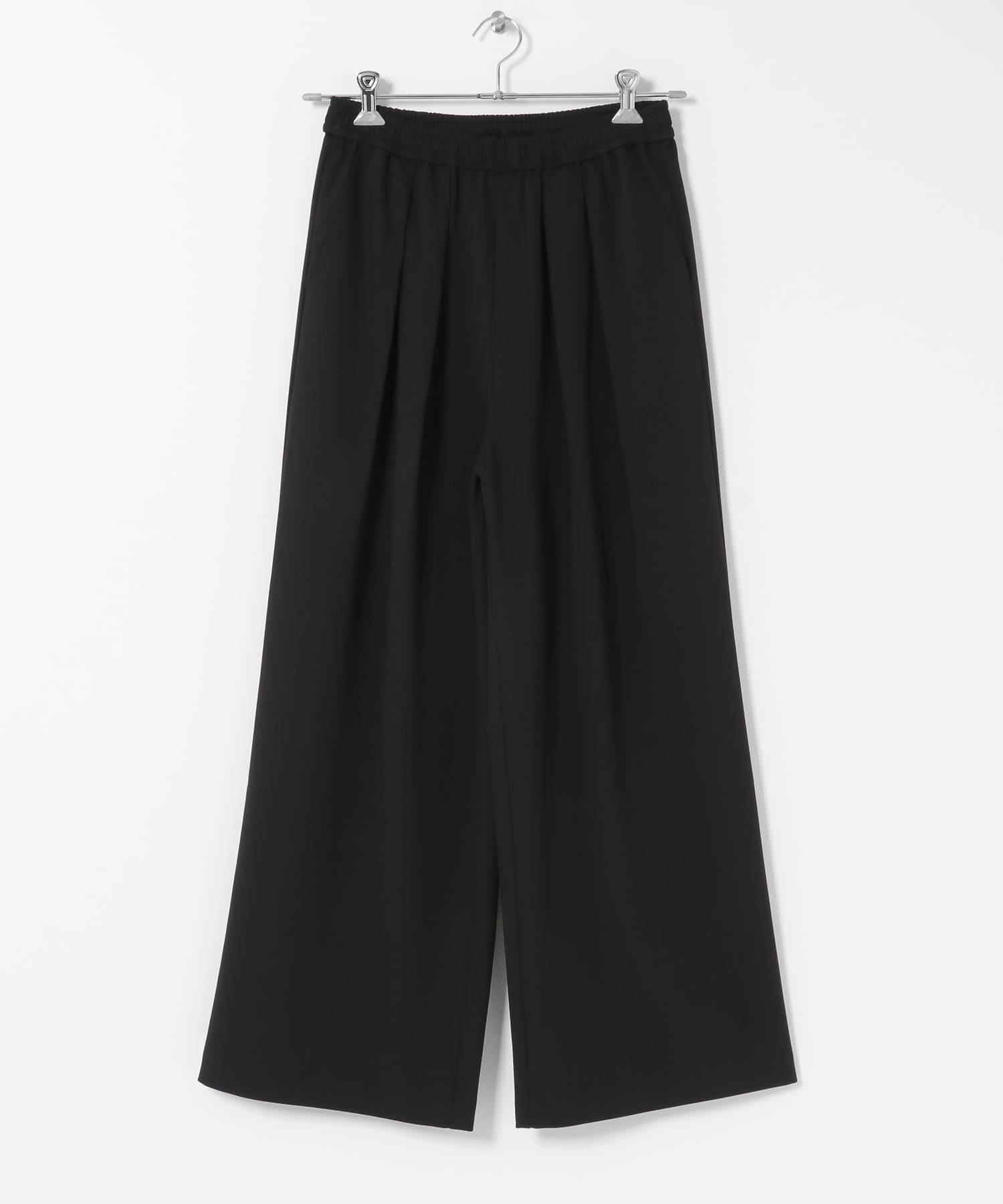 ダブルタックワイドイージーパンツ ブラック 36