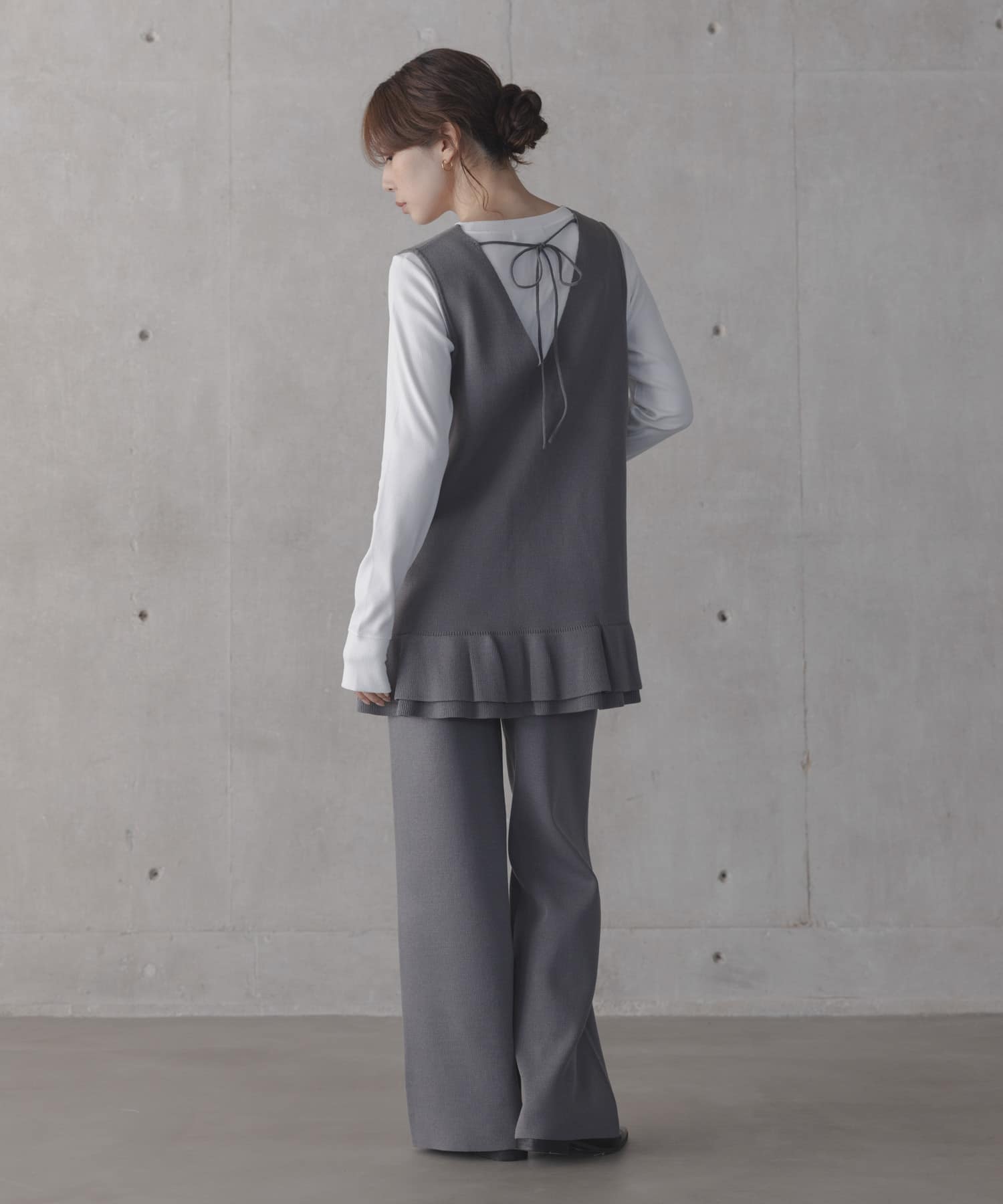 フリルチュニックベスト パンツSET