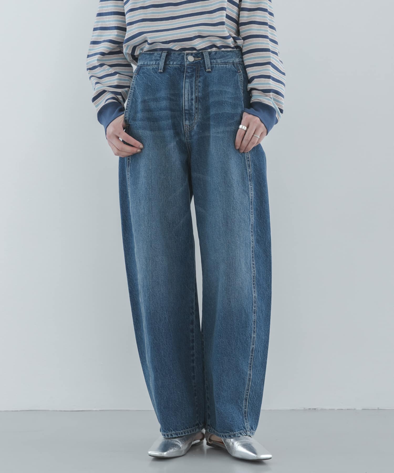シームデザインバレルデニム