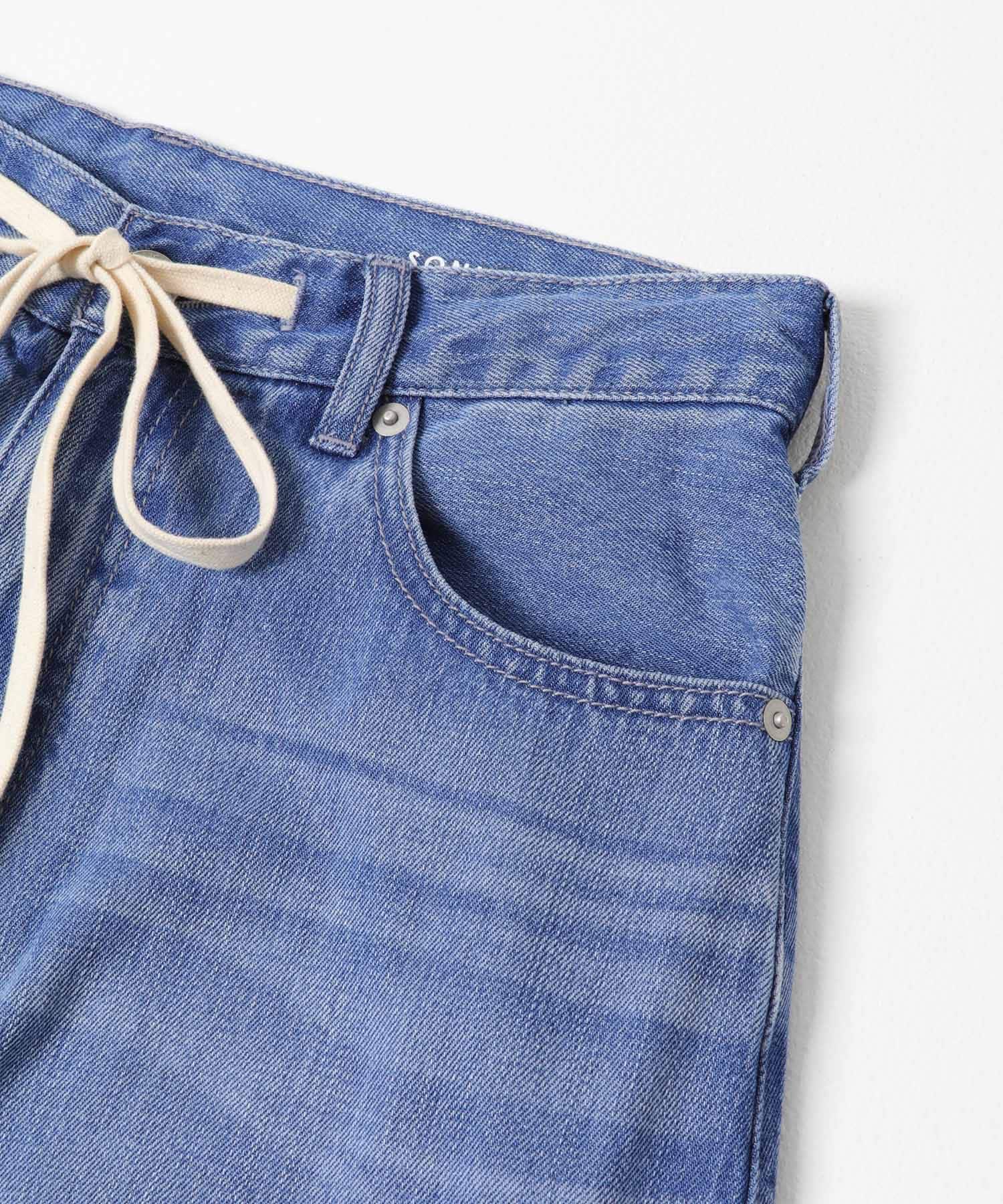 リヨセルコットンドロストワイドデニム インディゴ 34