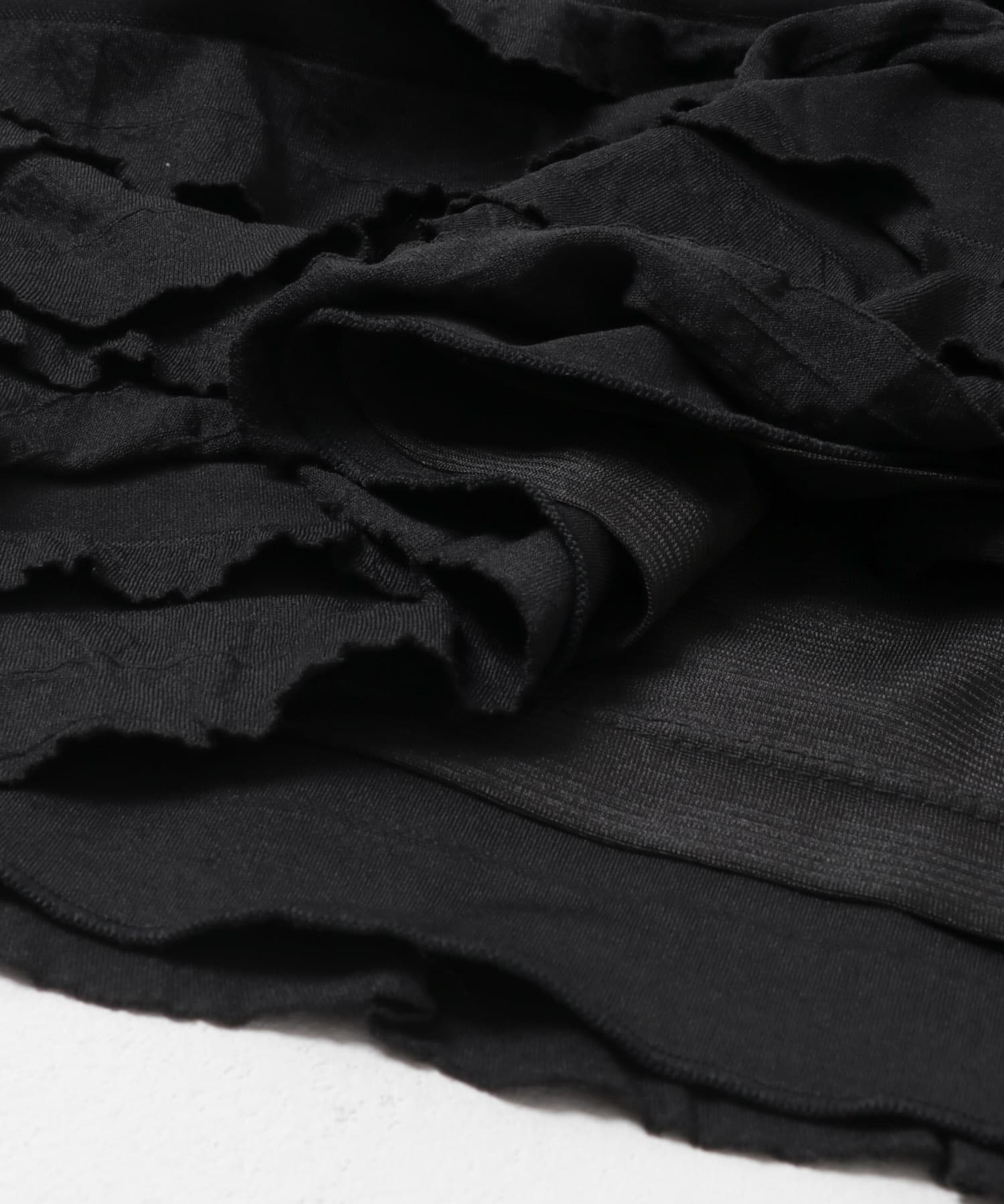 『WEB限定』カットフリルナロースカート ブラック S