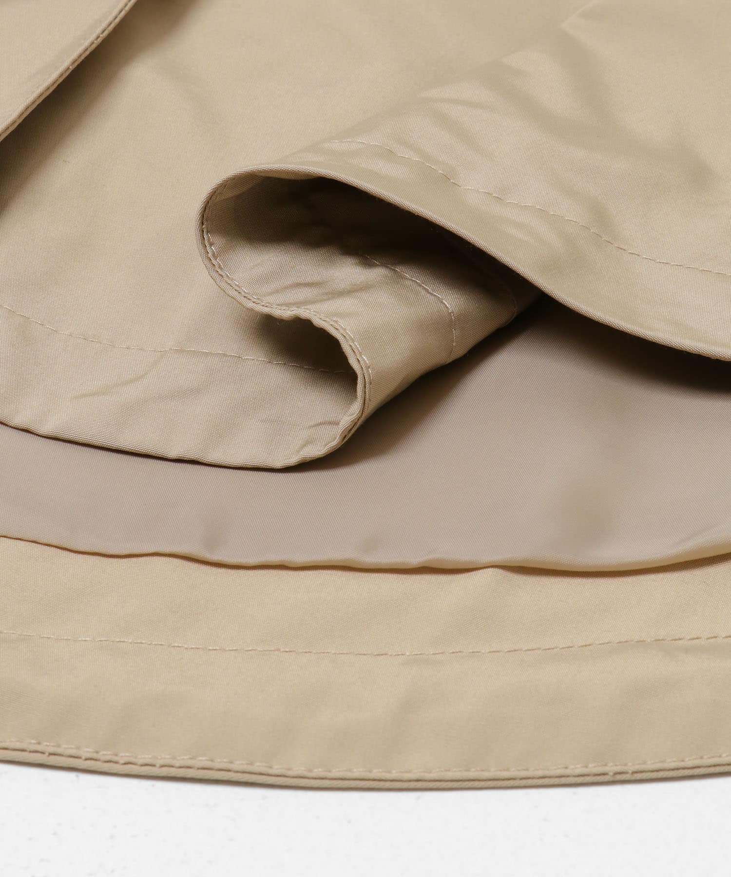 撥水バックフレアスタンドカラーコート ベージュ Free