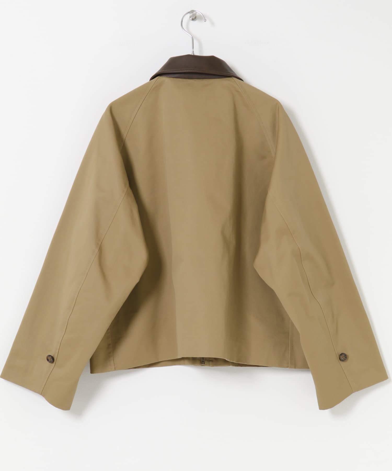 異素材衿ショートジャケット ベージュ Free