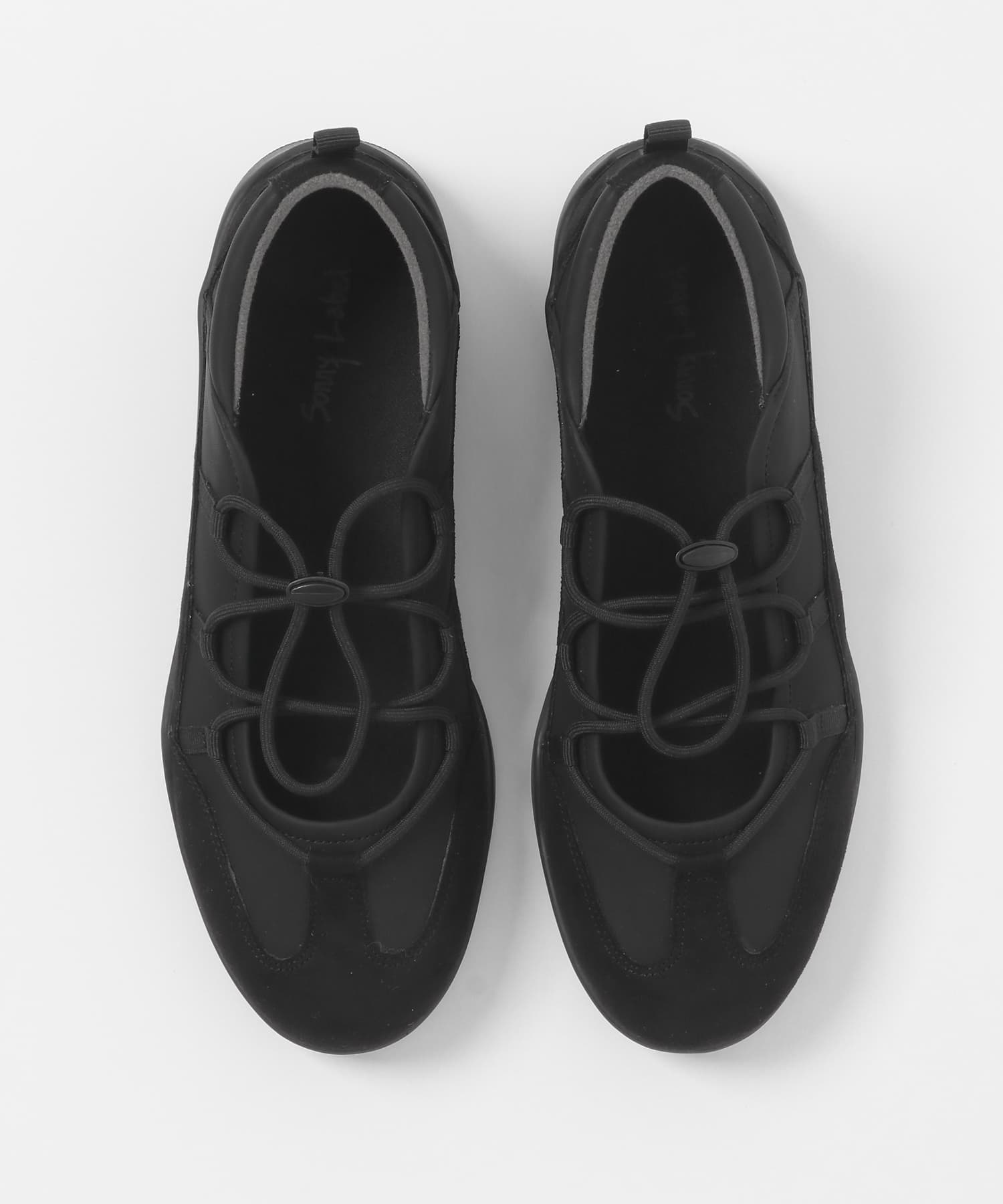 レースアップバレエスニーカー ブラック S