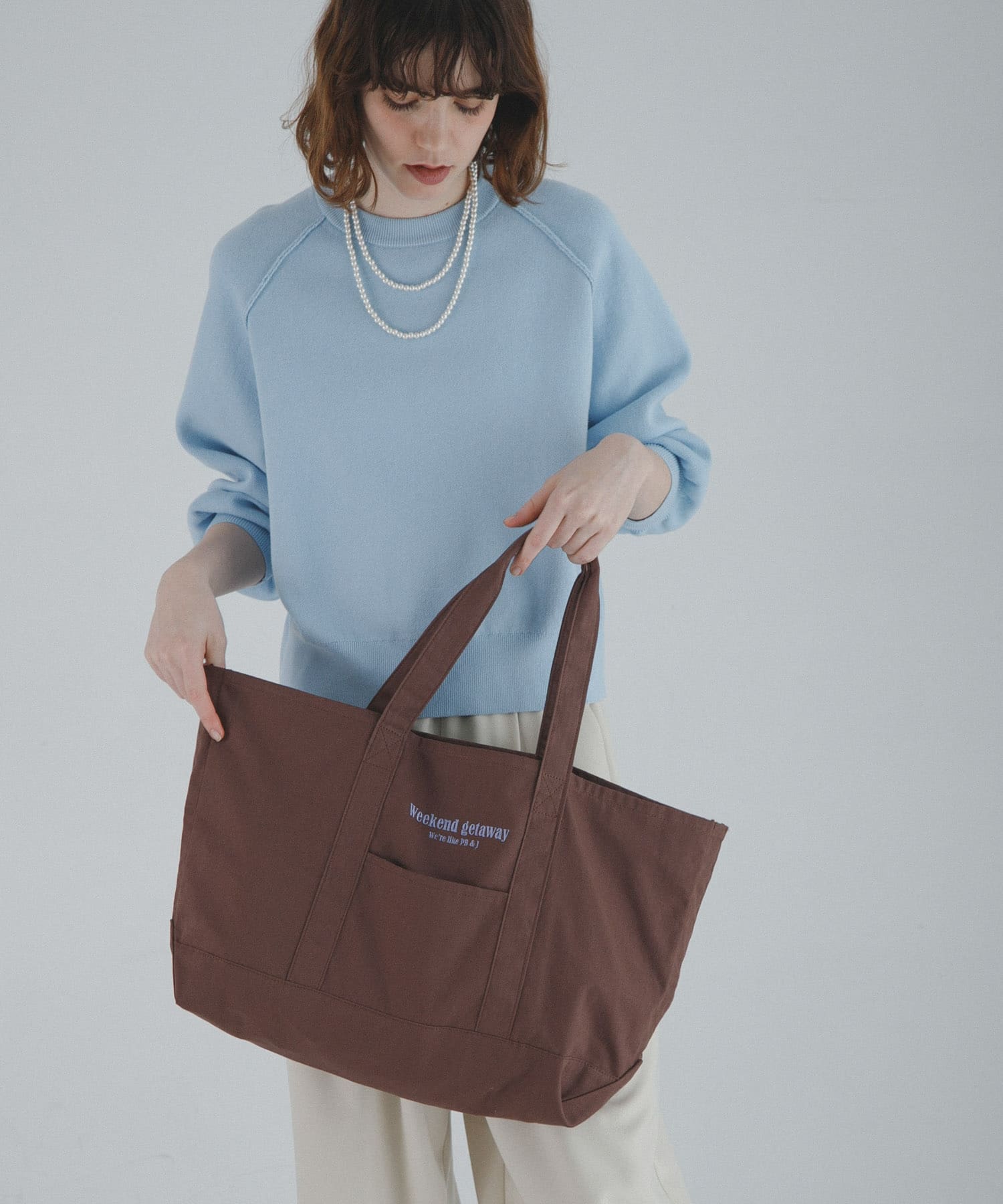WEEKEND GETAWAY TOTEBAG レッドブラウン One