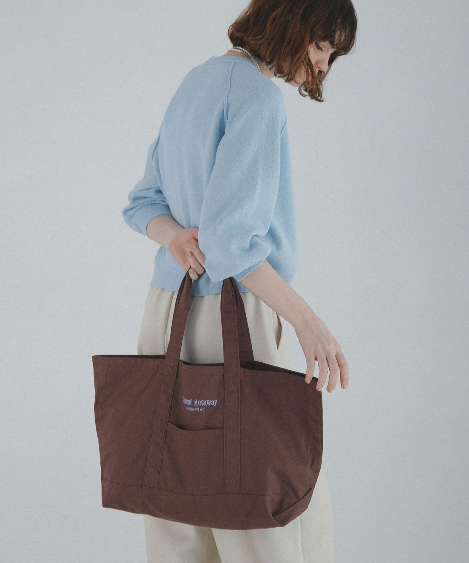 WEEKEND GETAWAY TOTEBAG レッドブラウン One
