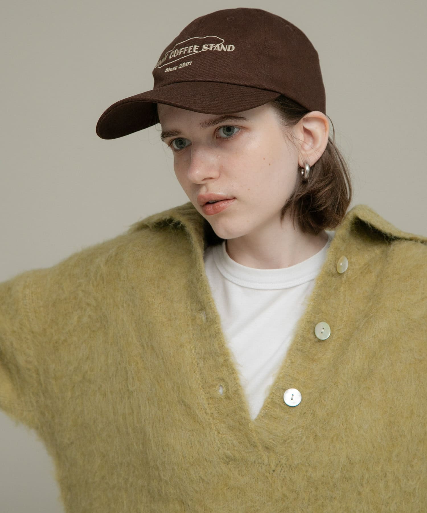 エンブロイダリーロゴキャップ ブラウン One