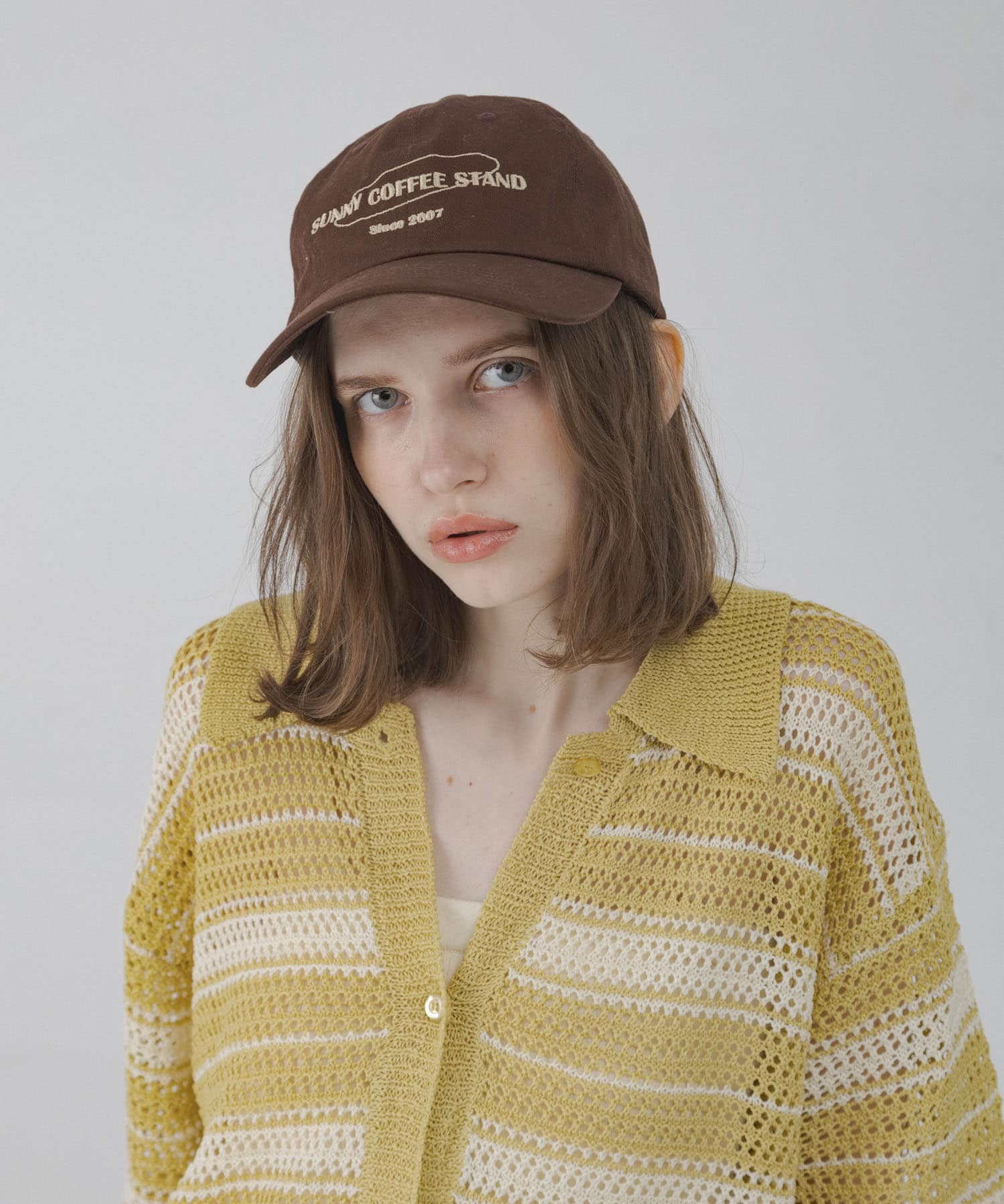 エンブロイダリーロゴキャップ ブラウン One