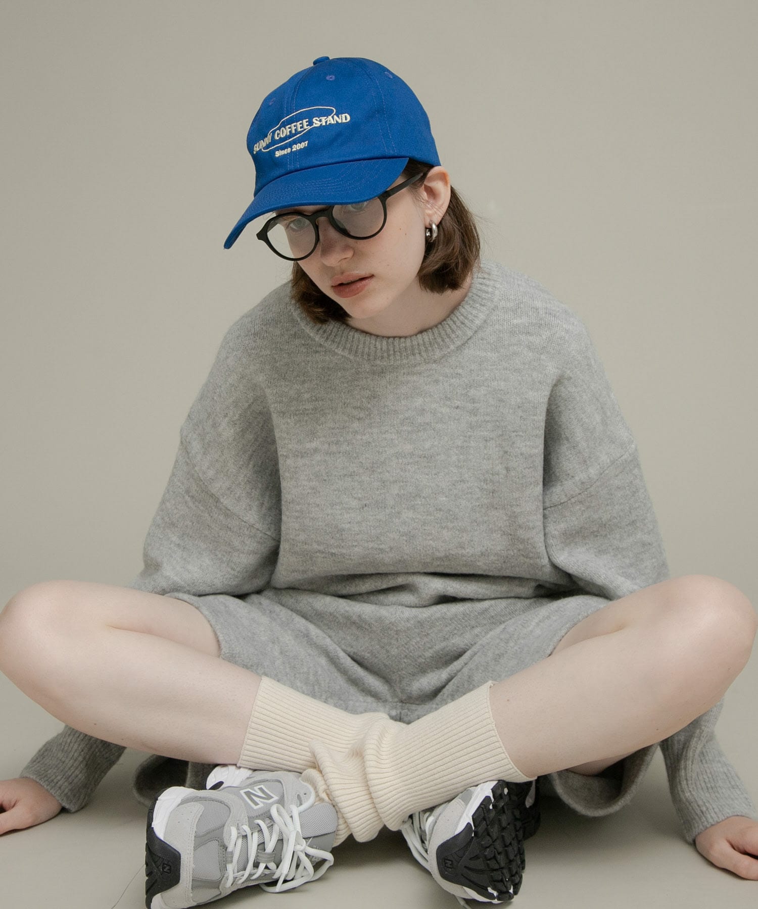 エンブロイダリーロゴキャップ ブルー One