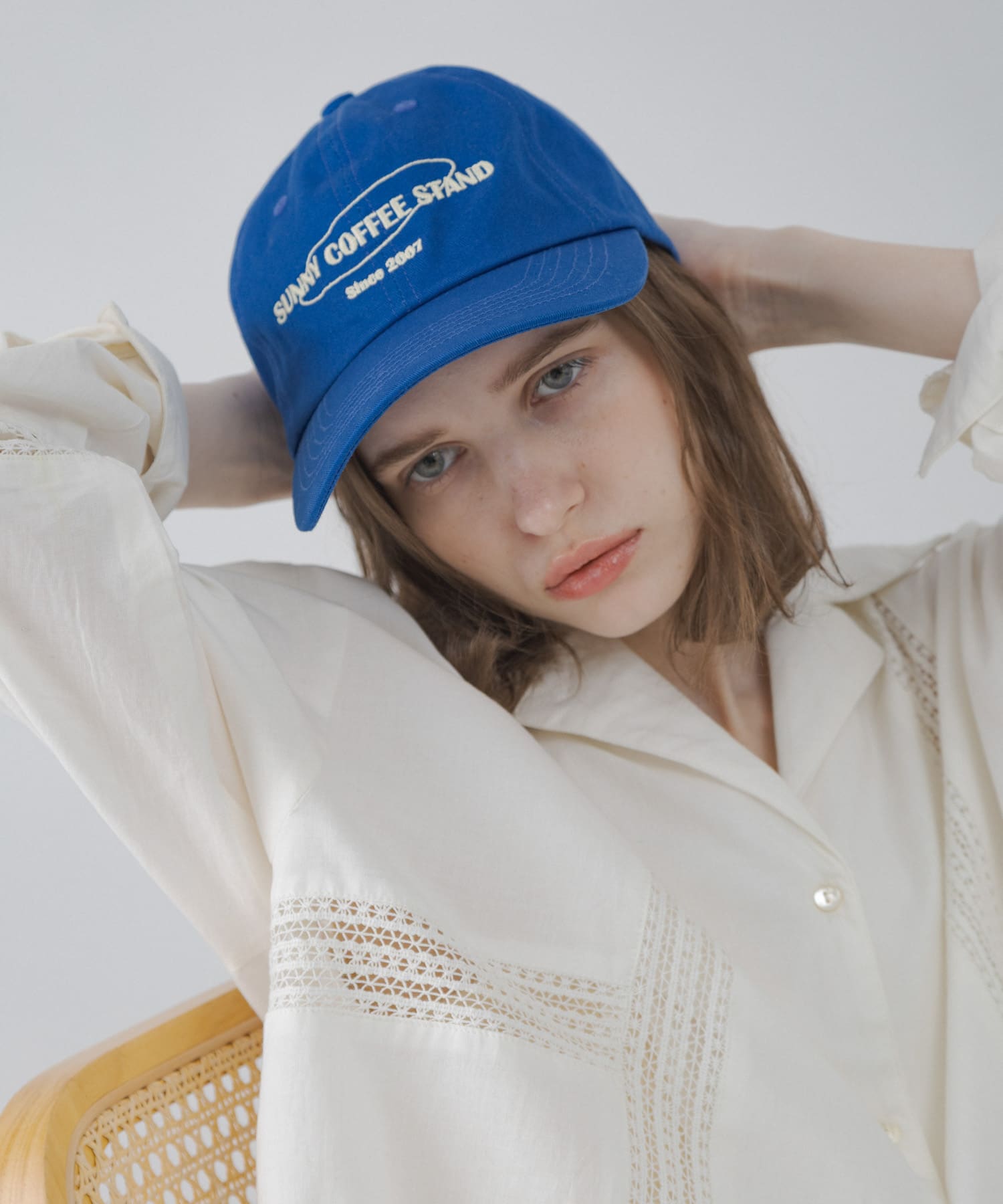 エンブロイダリーロゴキャップ ブルー One