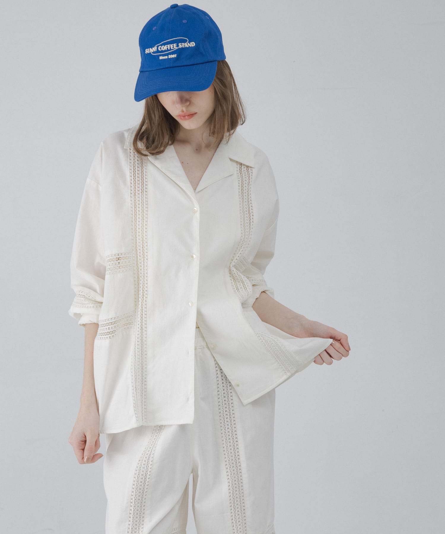 エンブロイダリーロゴキャップ ブルー One