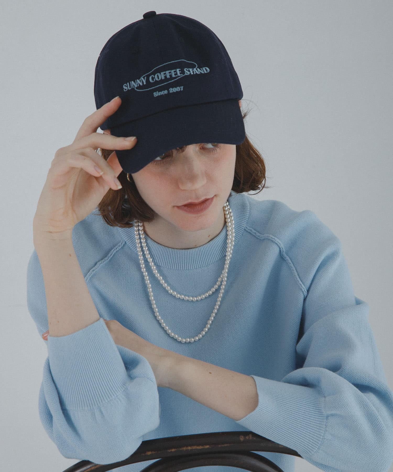 エンブロイダリーロゴキャップ ネイビー One