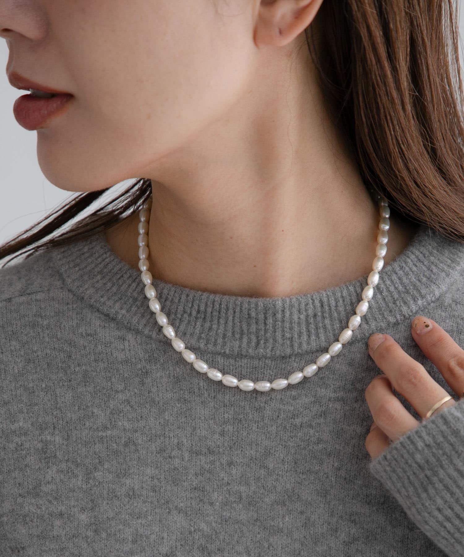 日本製淡水パールネックレス