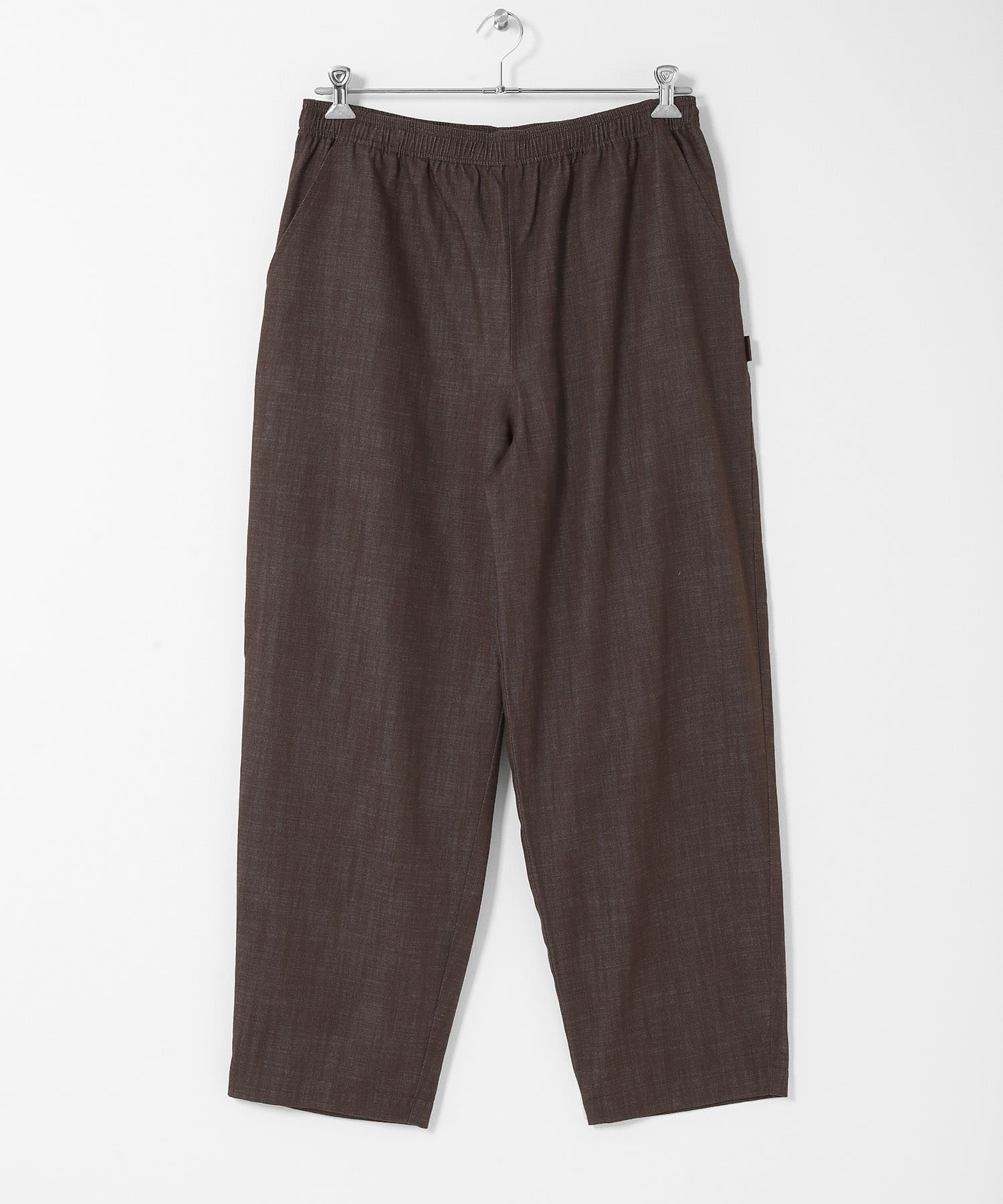 デニムライクイージーワイドパンツ ブラウン S