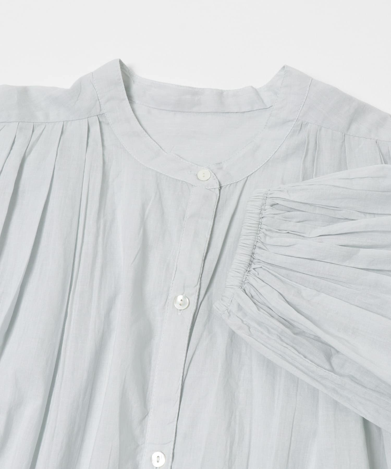 エアリーコットンタックボリュームブラウス ミント Free