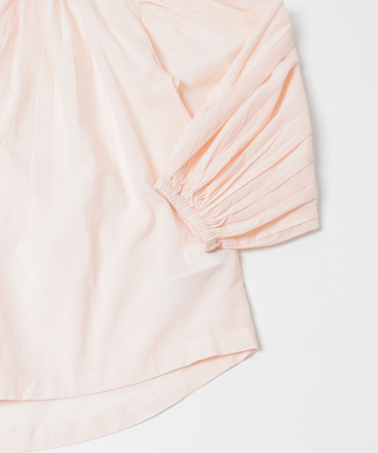 エアリーコットンタックボリュームブラウス ピンク Free