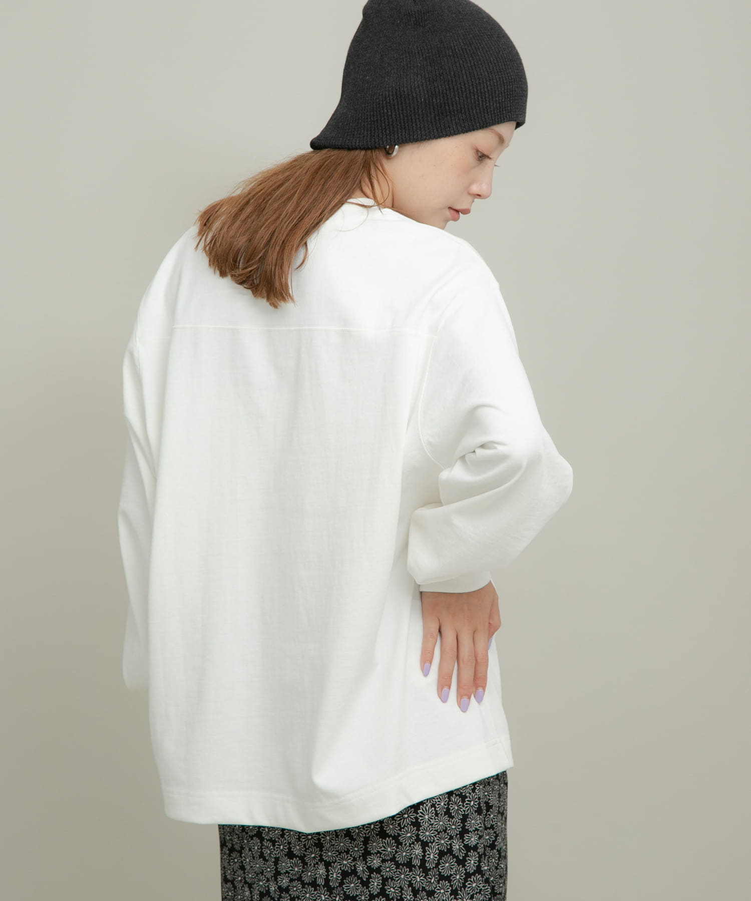UpDRIFT ルーズフィットロングTシャツ