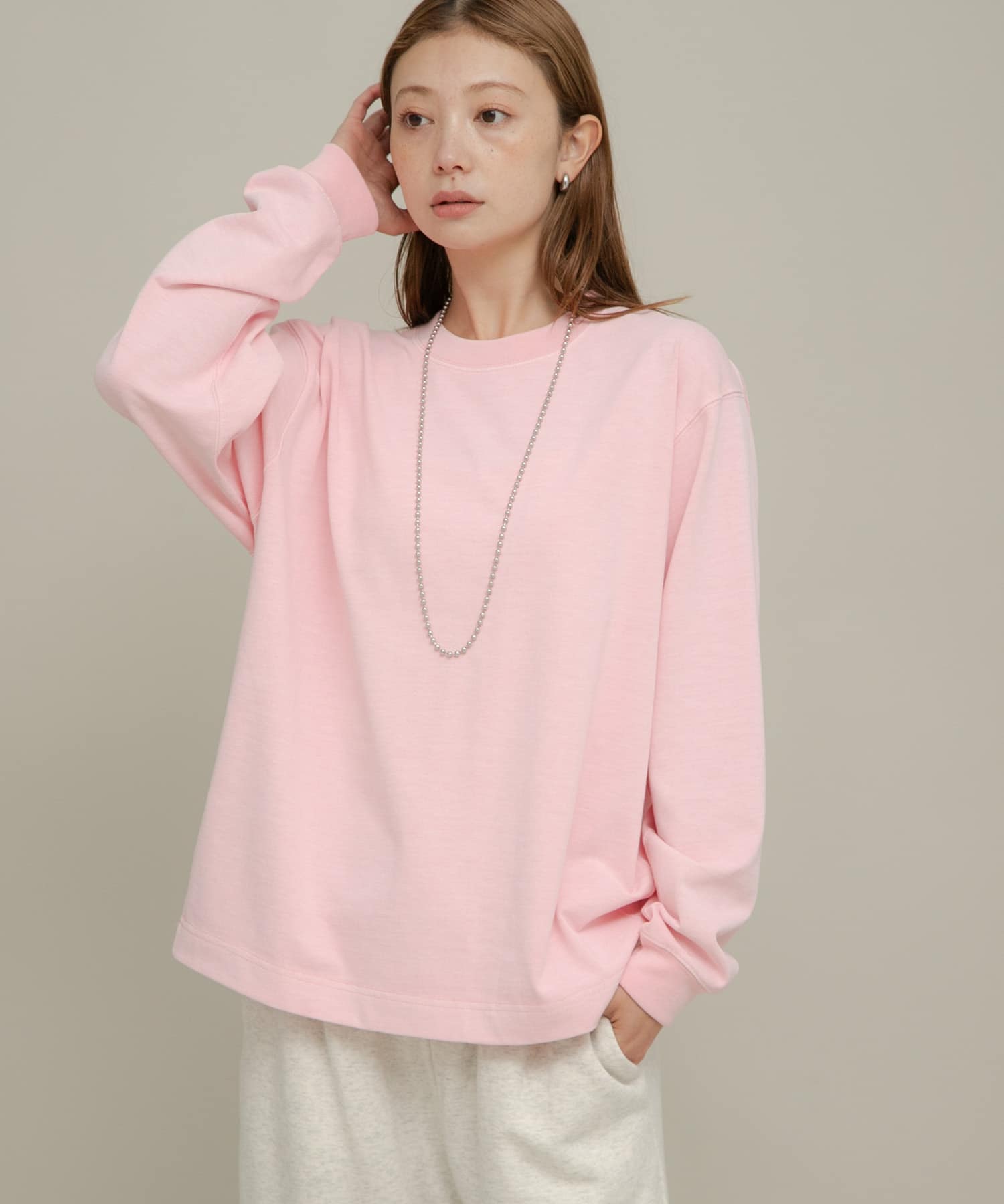 UpDRIFT ルーズフィットロングTシャツ