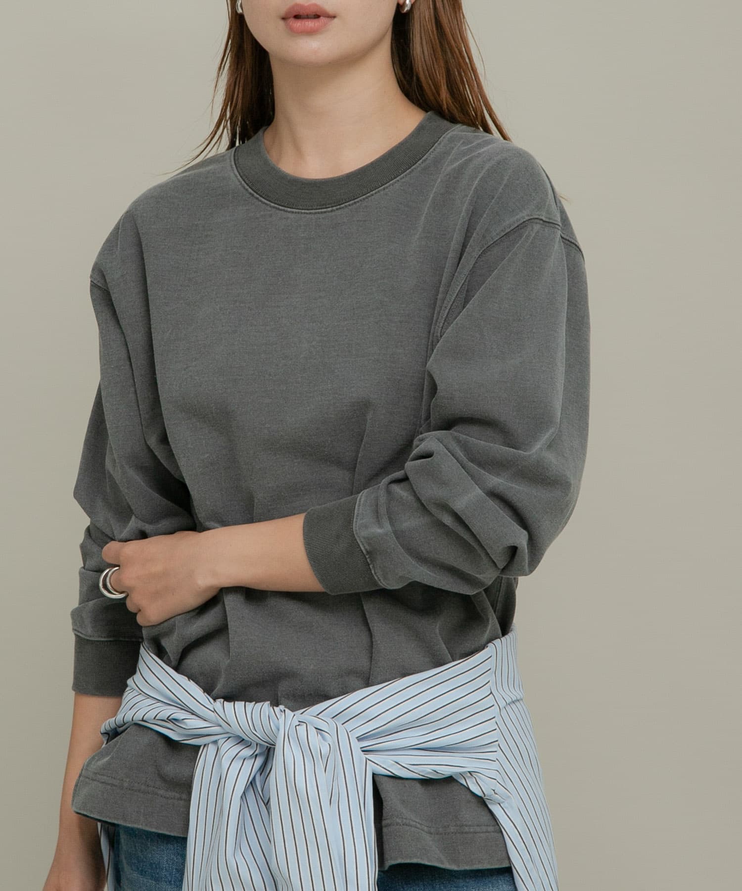 UpDRIFT ルーズフィットロングTシャツ