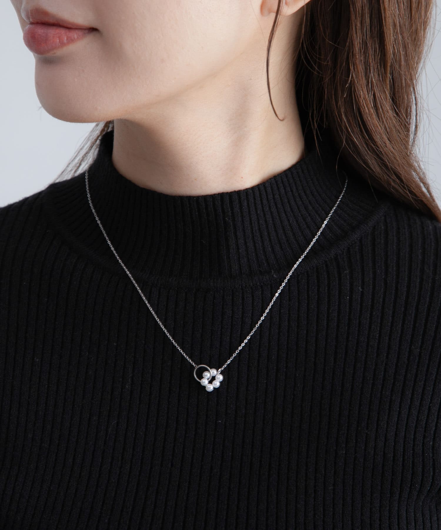 ステンレスリングモチーフネックレス