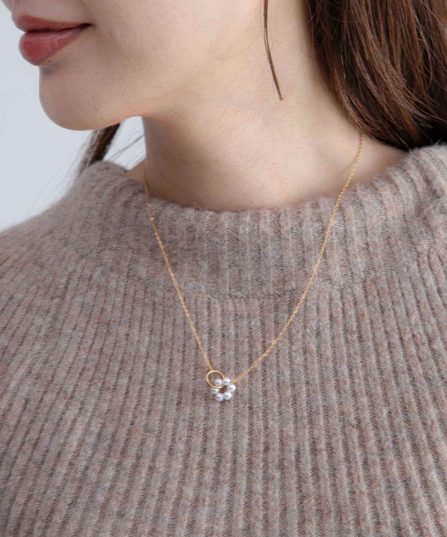 ステンレスリングモチーフネックレス