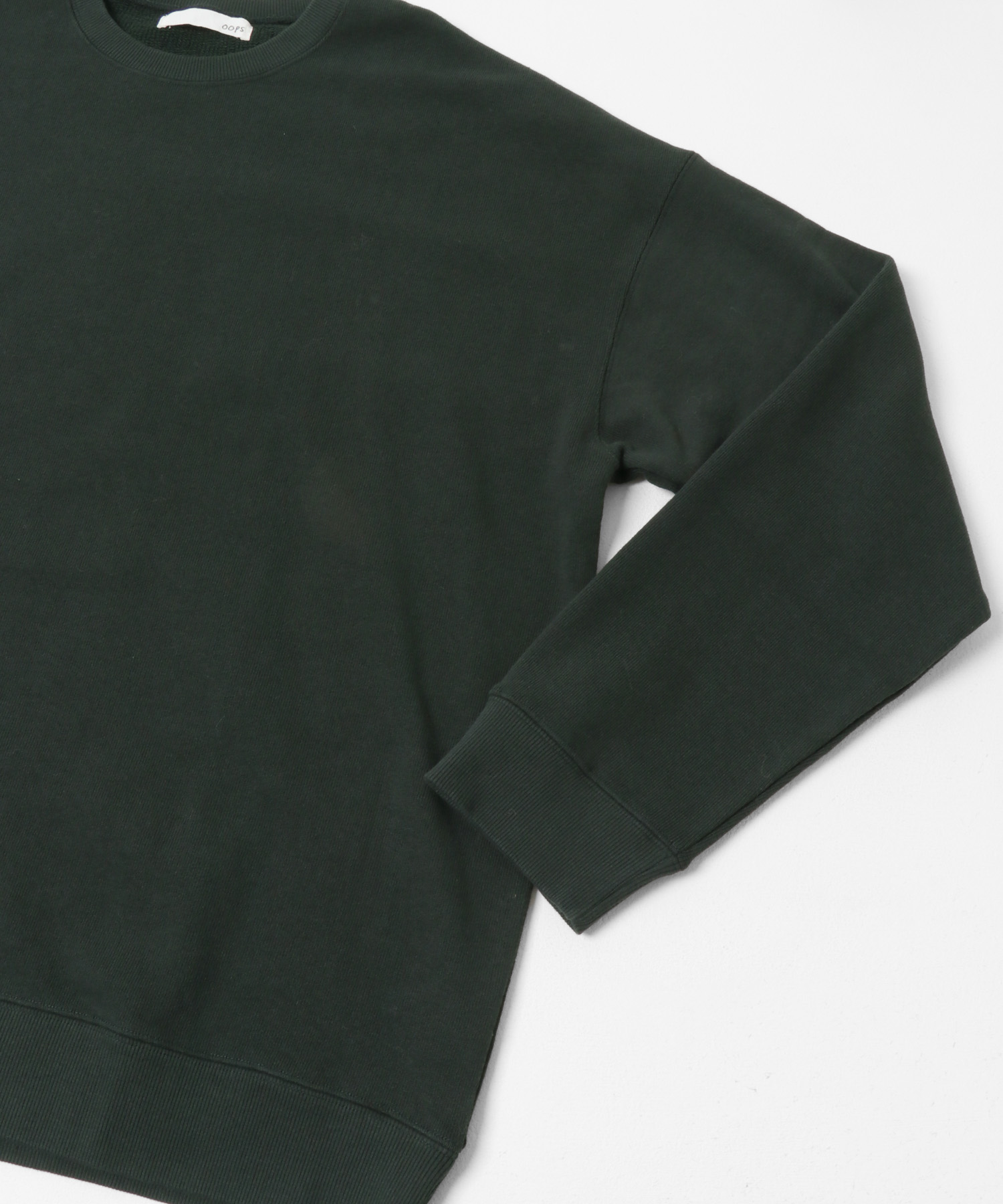 OOPS　裏起毛バックロゴスウェット GREEN M