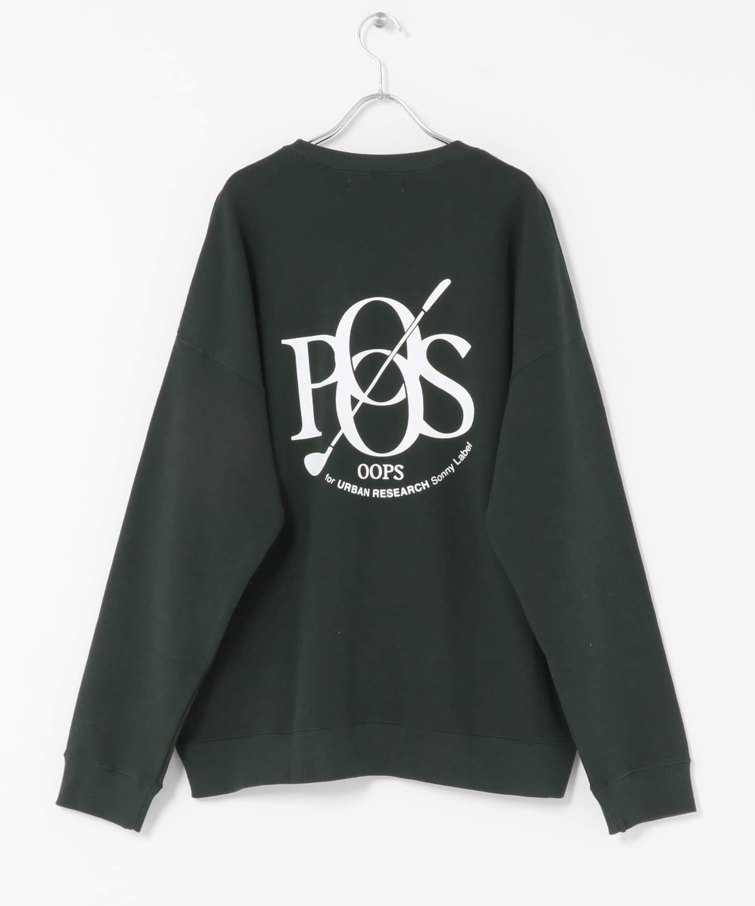 OOPS　裏起毛バックロゴスウェット GREEN M