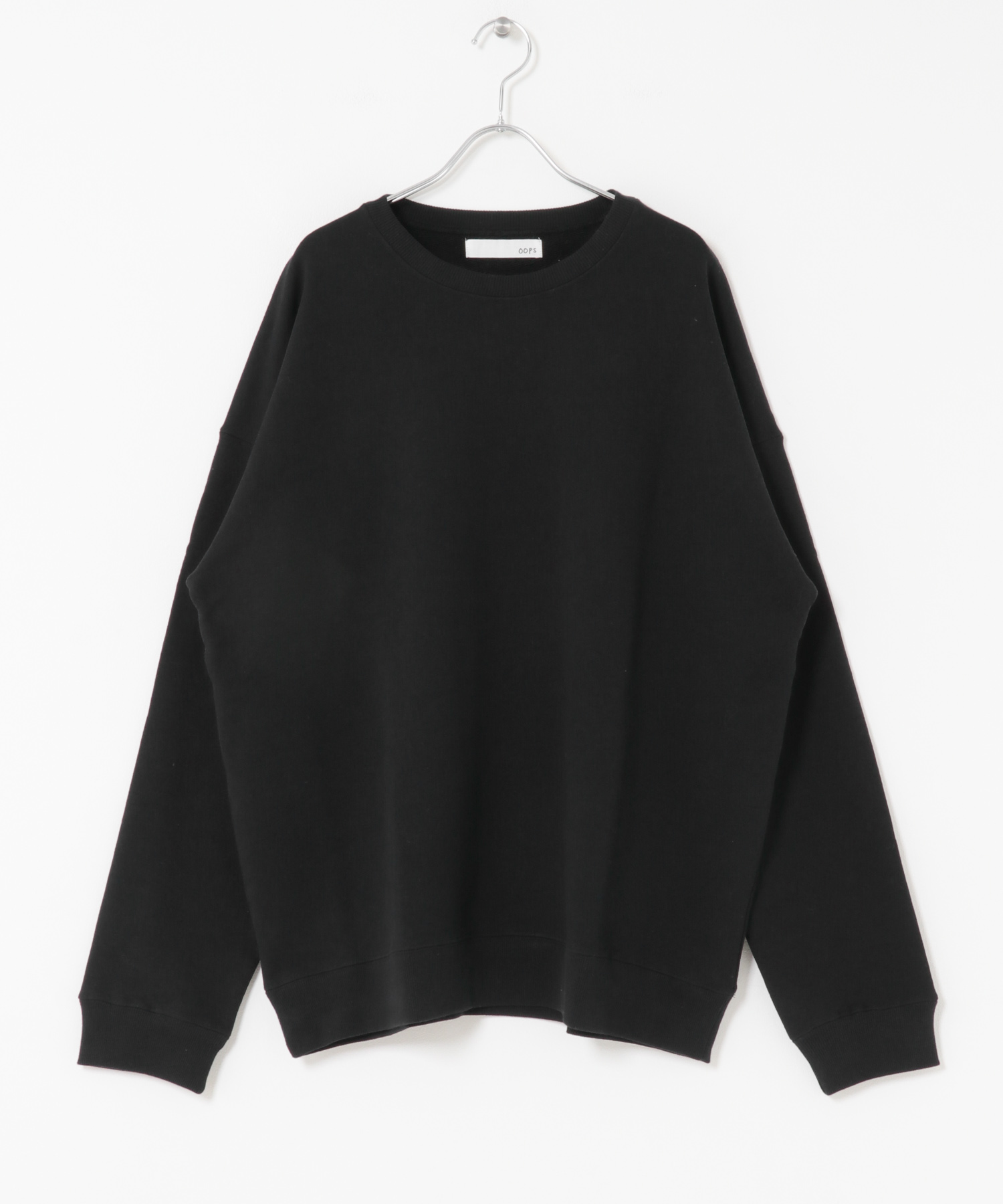 OOPS　裏起毛バックロゴスウェット BLACK M