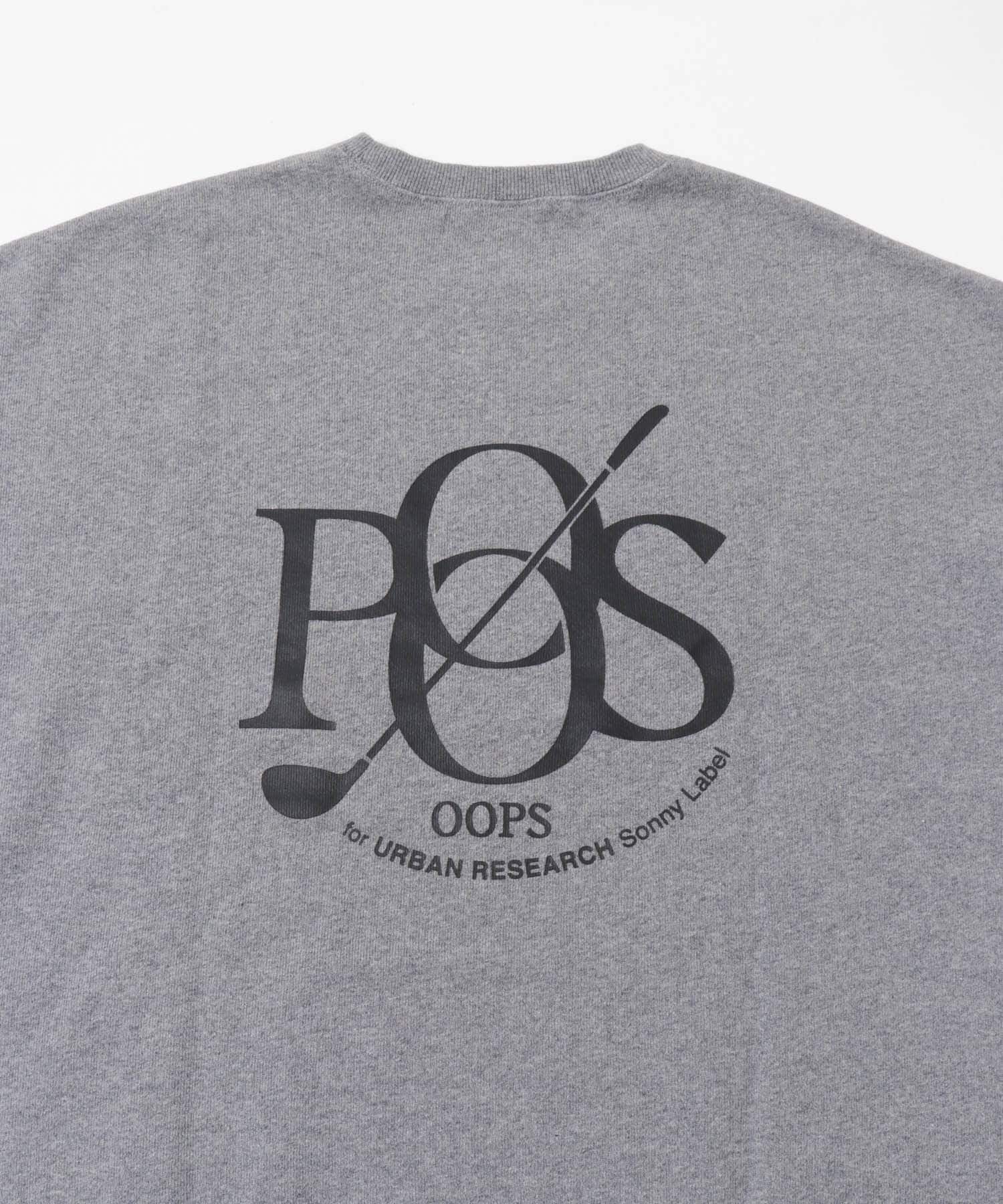 OOPS　裏起毛バックロゴスウェット GRAY M