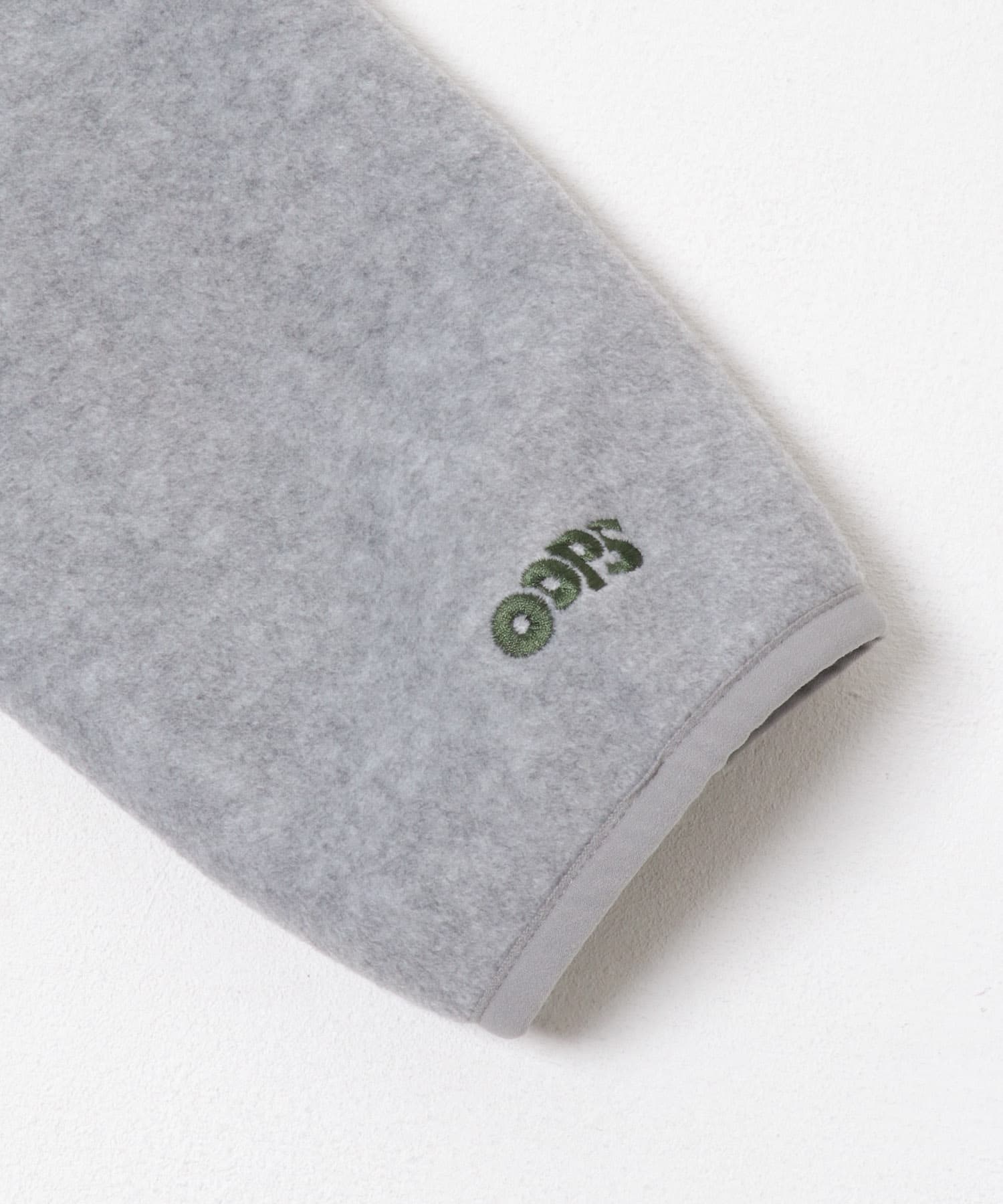 OOPS　リサイクルマイクロフリースハーフジップ GRAY M