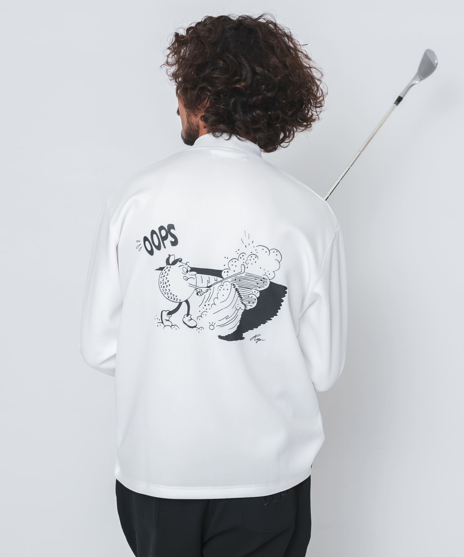 OOPS×RYUAMBE 　モックネックロングTシャツ